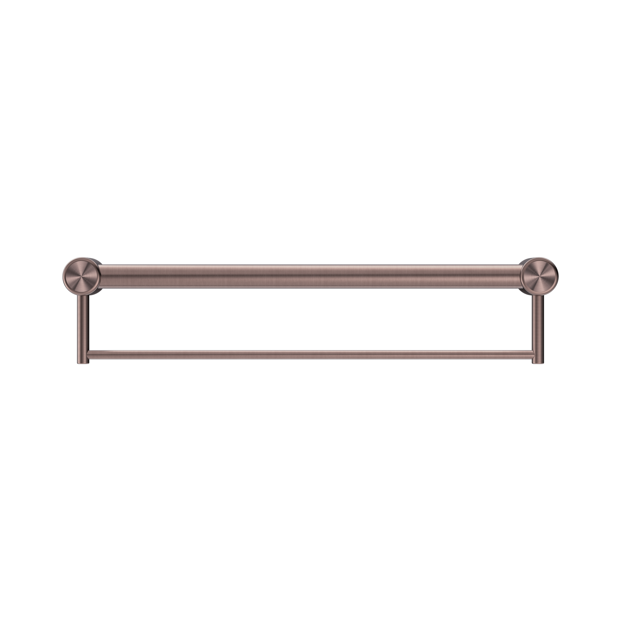 NRCR3224 BBZ Mecca Care 32mm Grab Rail With Towel Holder 600mm Brushed Bronze image 2