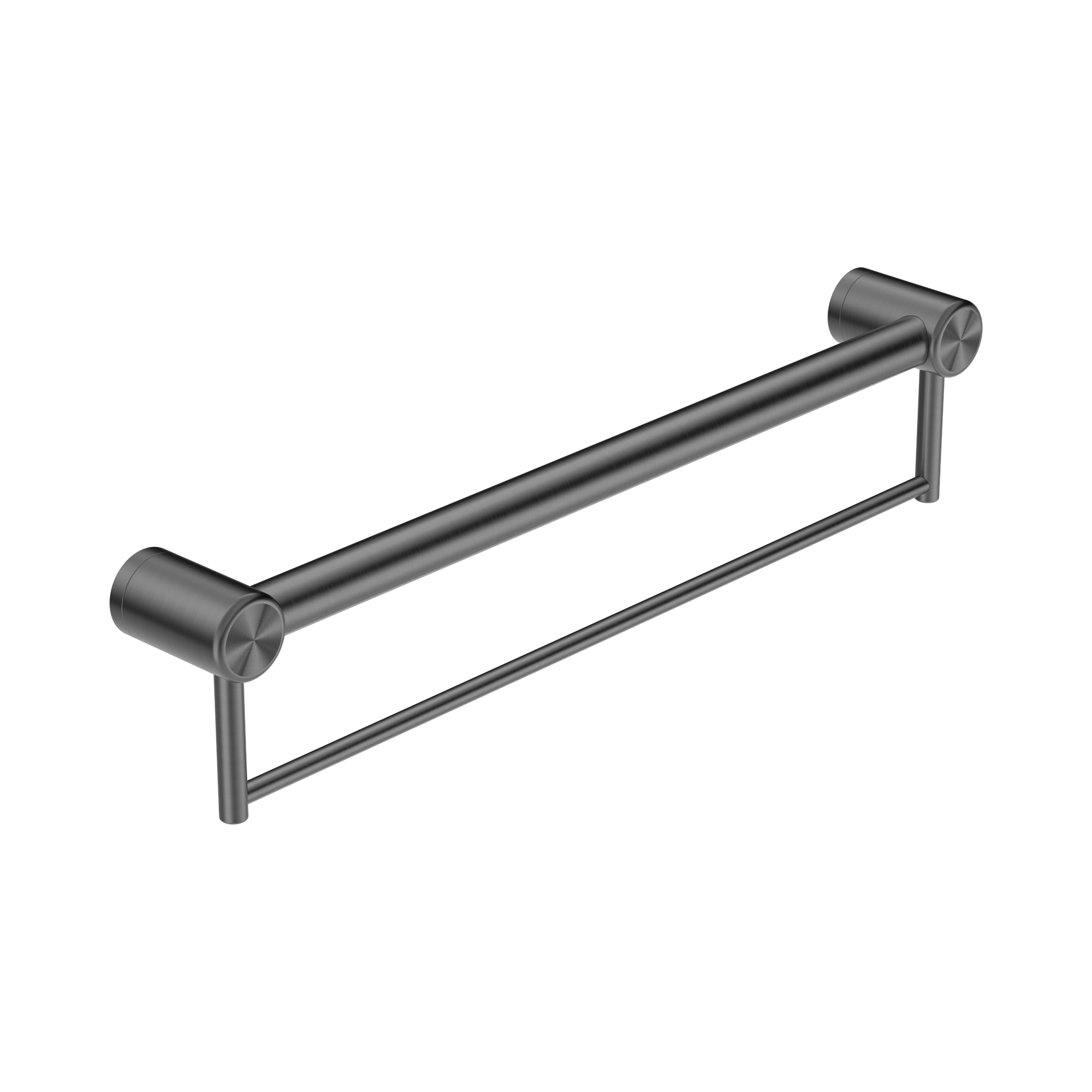 NRCR3224 BGM Mecca Care 32mm Grab Rail With Towel Holder 600mm Gun Metal image 1