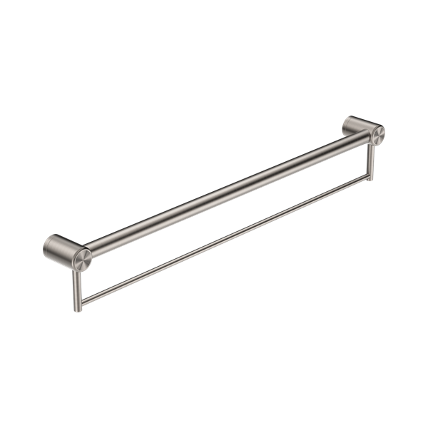 NRCR3230 BBN Mecca Care 32mm Grab Rail With Towel Holder 900mm Brushed Nickel Thumb