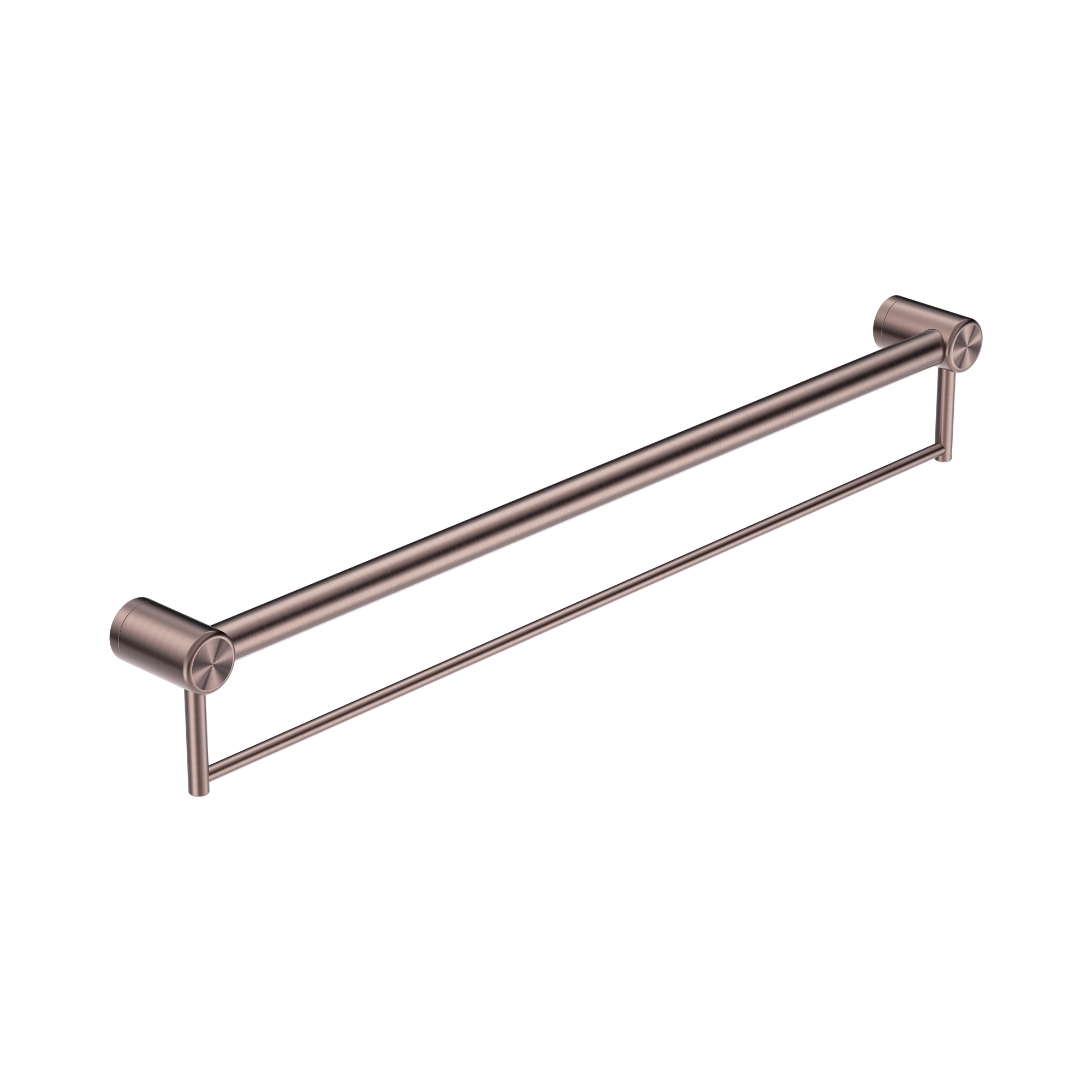 NRCR3230 BBZ Mecca Care 32mm Grab Rail With Towel Holder 900mm Brushed Bronze image 1
