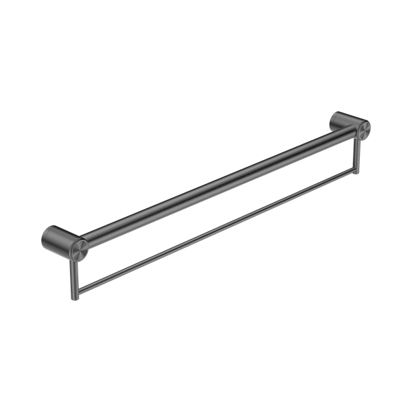 NRCR3230 BGM Mecca Care 32mm Grab Rail With Towel Holder 900mm Gun Metal Thumb