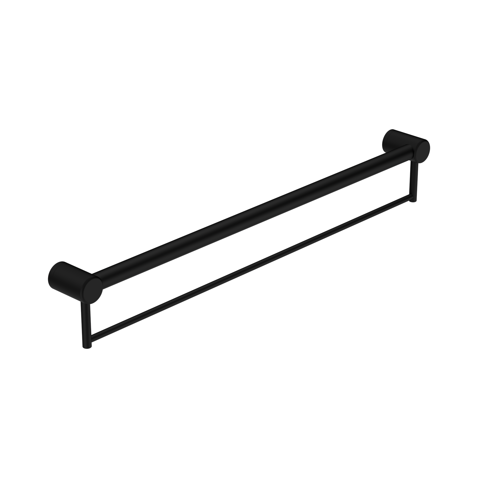 NRCR3230 BMB Mecca Care 32mm Grab Rail With Towel Holder 900mm Matte Black image 1