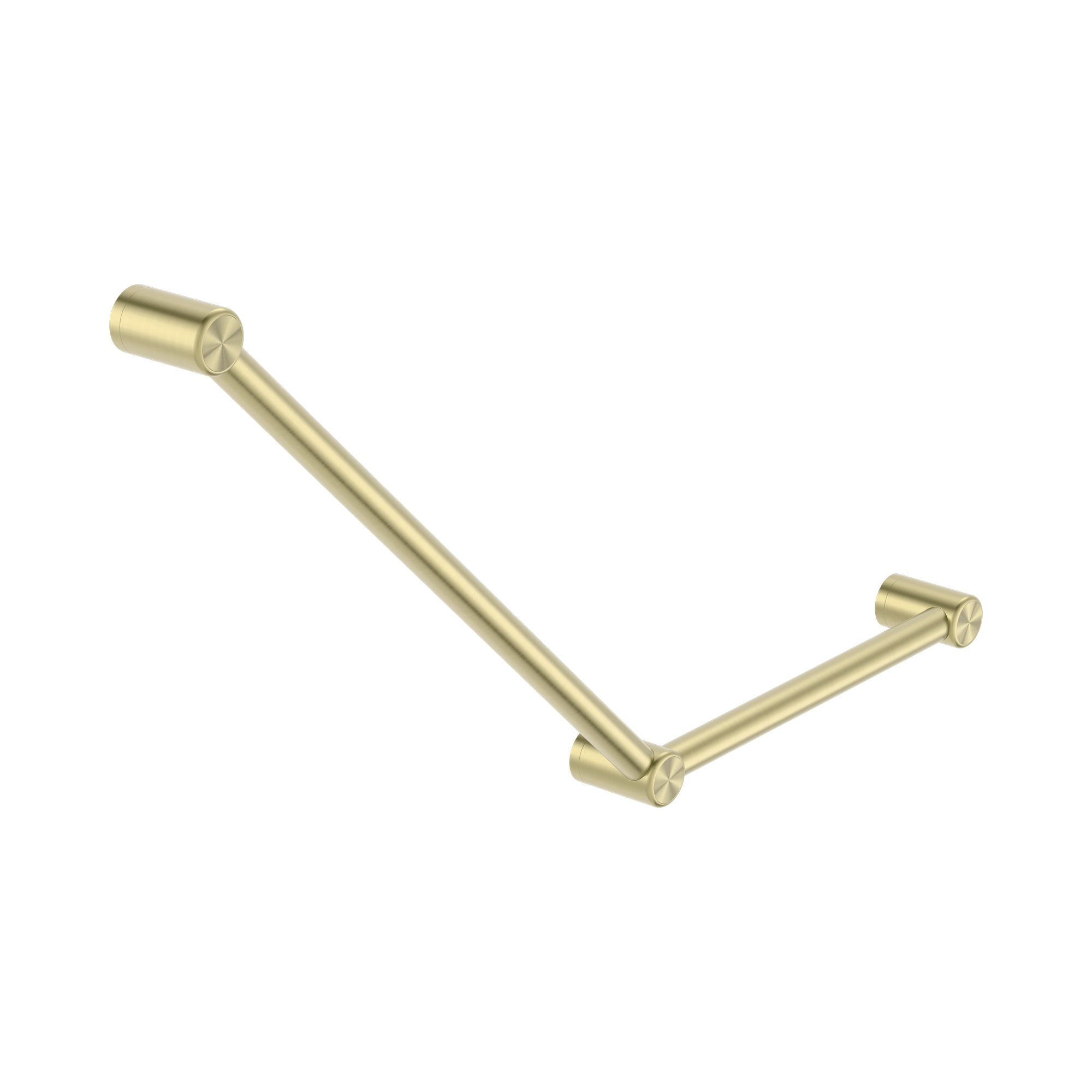 NRCR3245 ABG Mecca Care 32mm Ambulant Toilet Grab Rail 45 Degree 750 X450mm Brushed Gold image 1