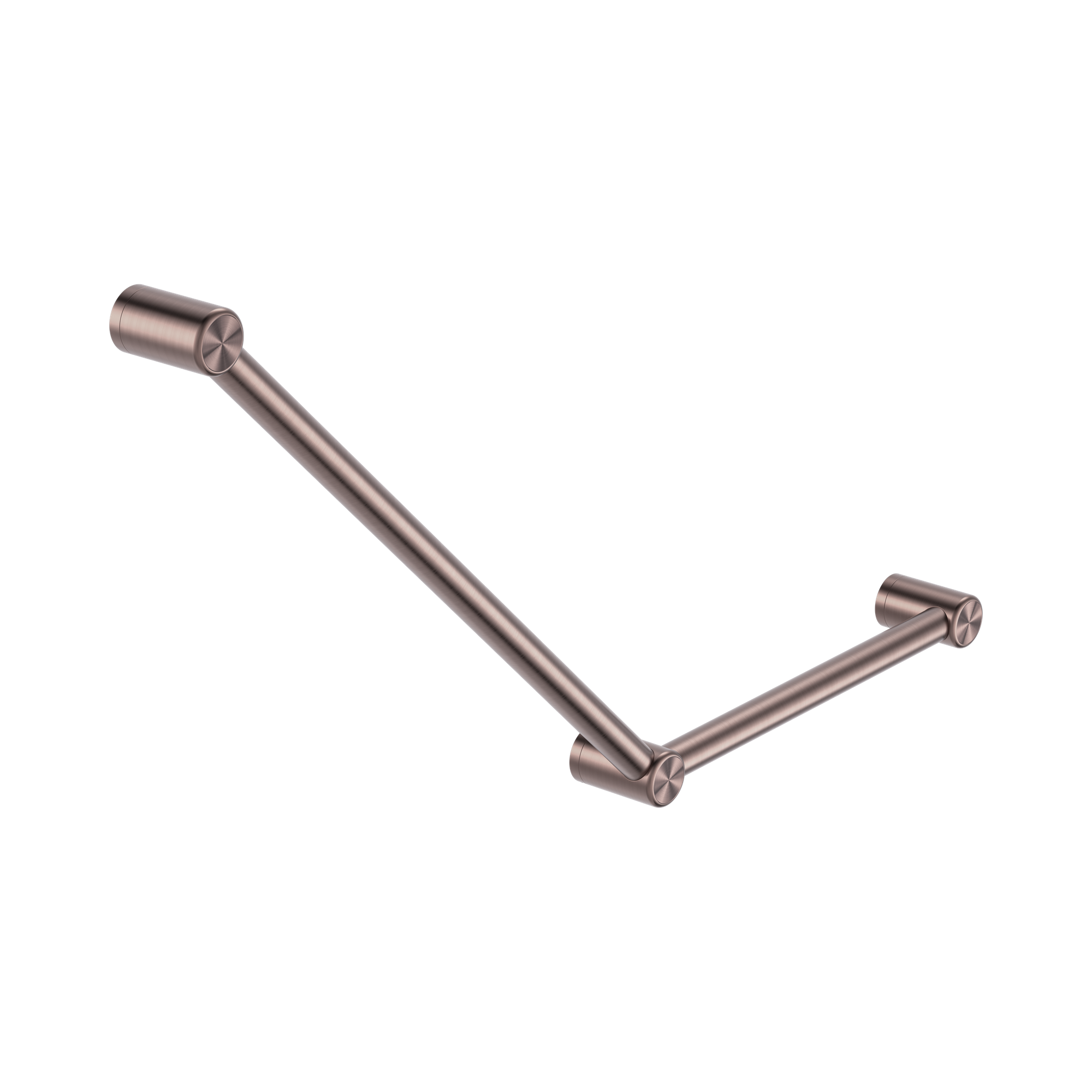 NRCR3245 ABZ Mecca Care 32mm Ambulant Toilet Grab Rail 45 Degree 750 X450mm Brushed Bronze image 1