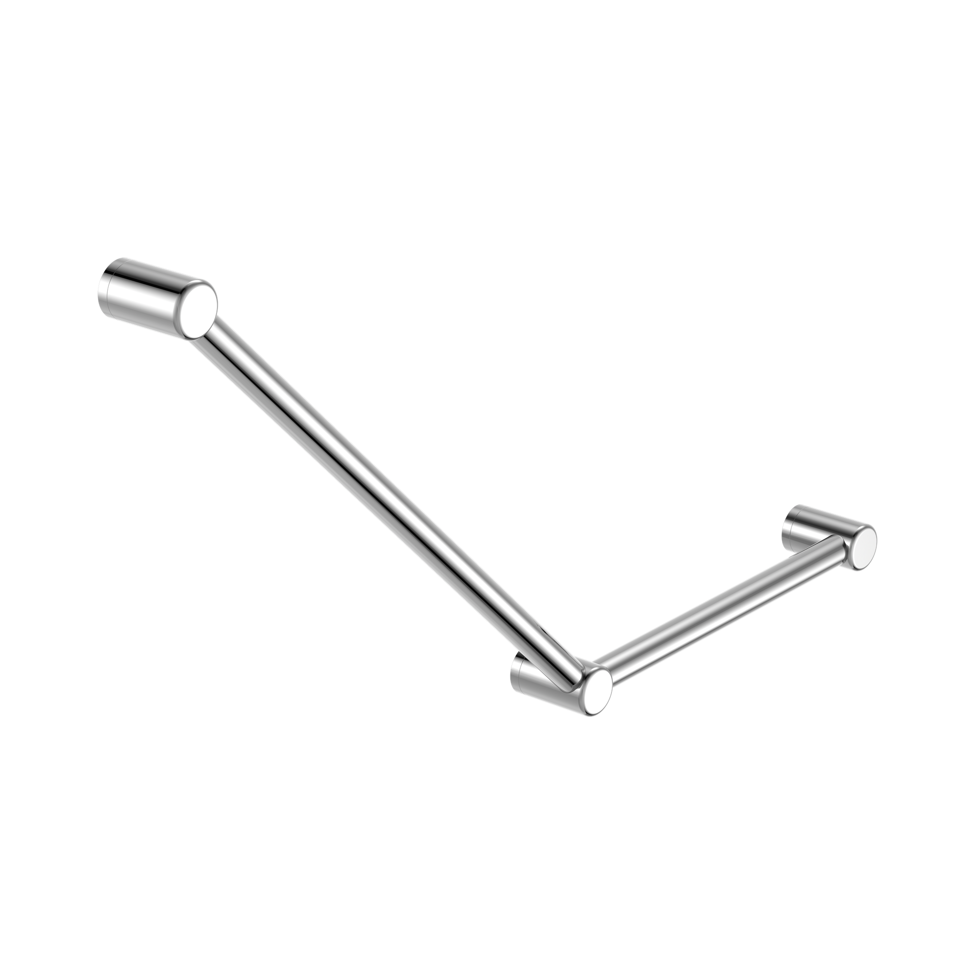 NRCR3245 ACH Mecca Care 32mm Ambulant Toilet Grab Rail 45 Degree 750 X450mm Chrome image 1