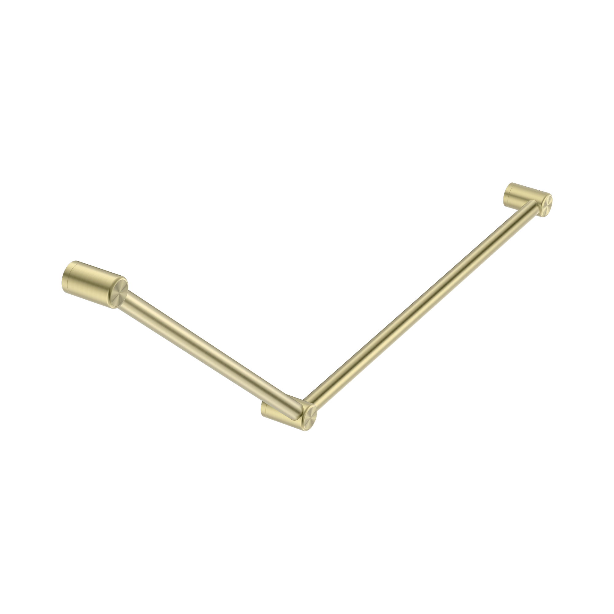 NRCR3245 BG Mecca Care 32mm DDA Grab Rail Set 45 Degree 750 X900mm Brushed Gold image 1