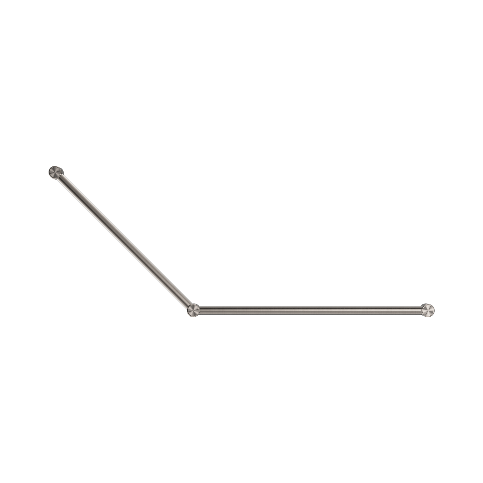 NRCR3245 BN Mecca Care 32mm DDA Grab Rail Set 45 Degree 750 X900mm Brushed Nickel image 2