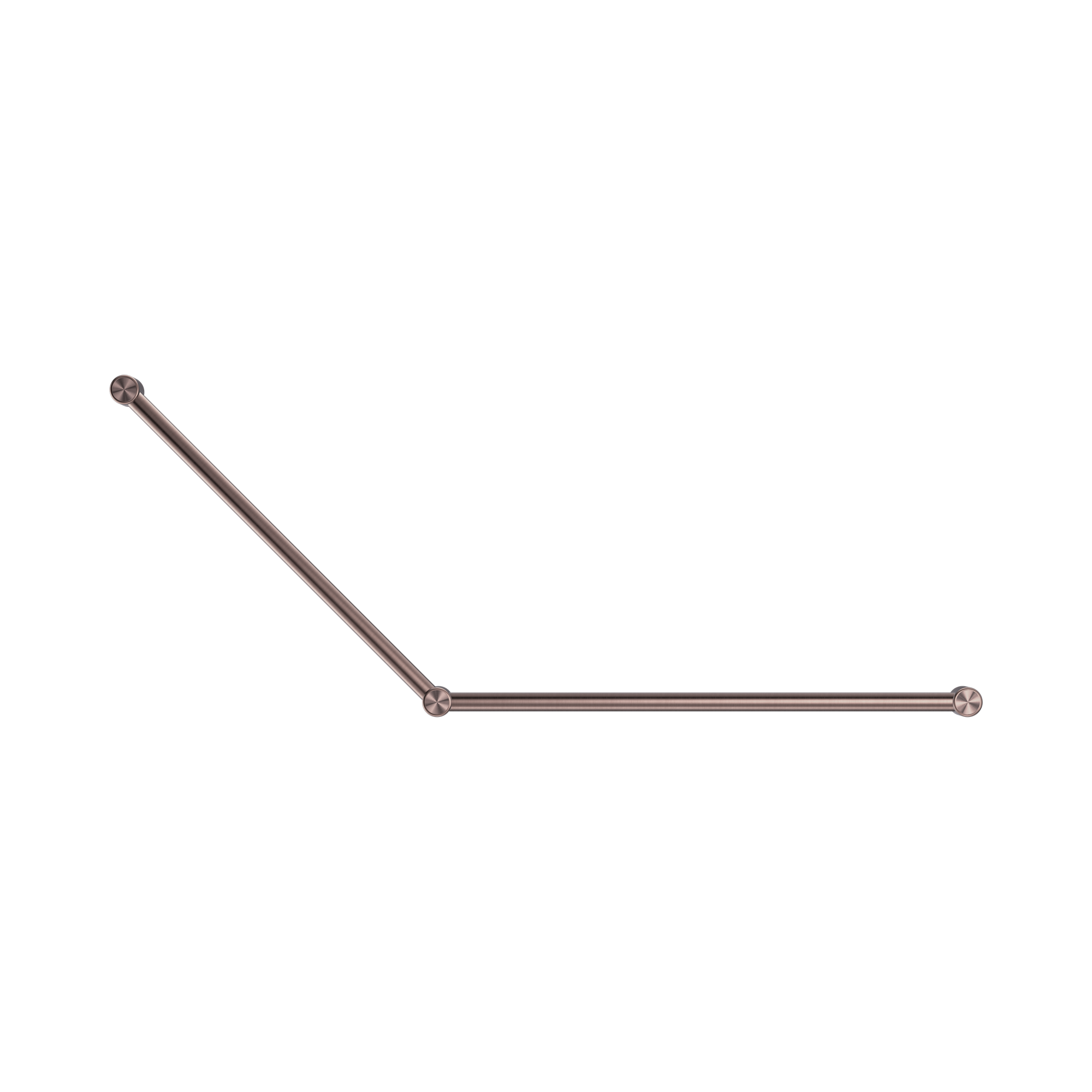 NRCR3245 BZ Mecca Care 32mm DDA Grab Rail Set 45 Degree 750 X900mm Brushed Bronze image 2