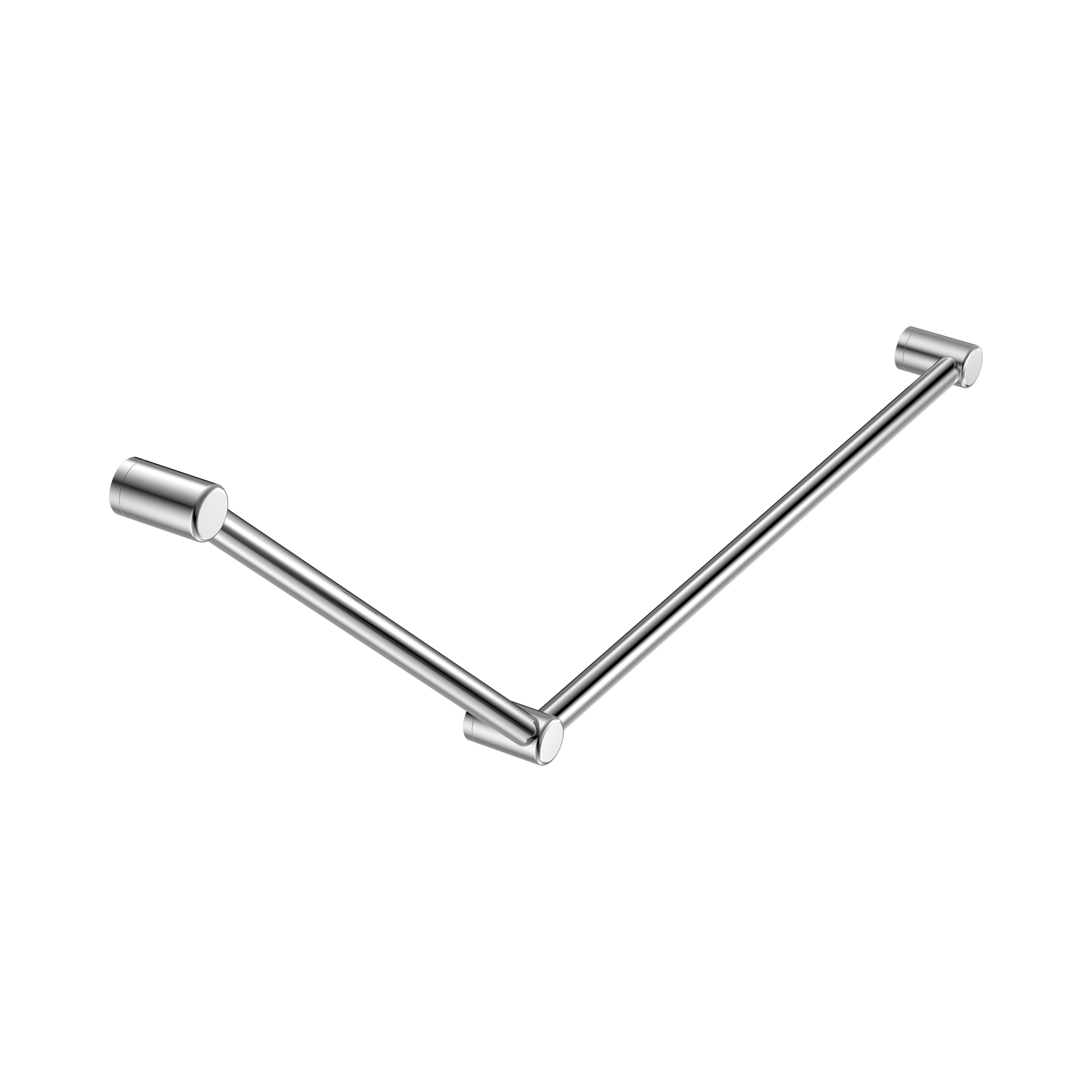 NRCR3245 CH Mecca Care 32mm DDA Grab Rail Set 45 Degree 750 X900mm Chrome image 1