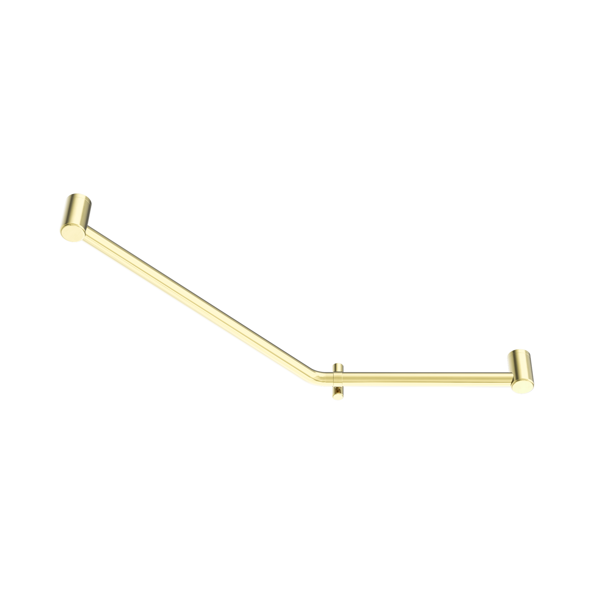 NRCR3245 DBG Mecca Care 32mm Ambulant 45 Degree Bent Tube Grab Rail 450 X650mm Brushed Gold image 1