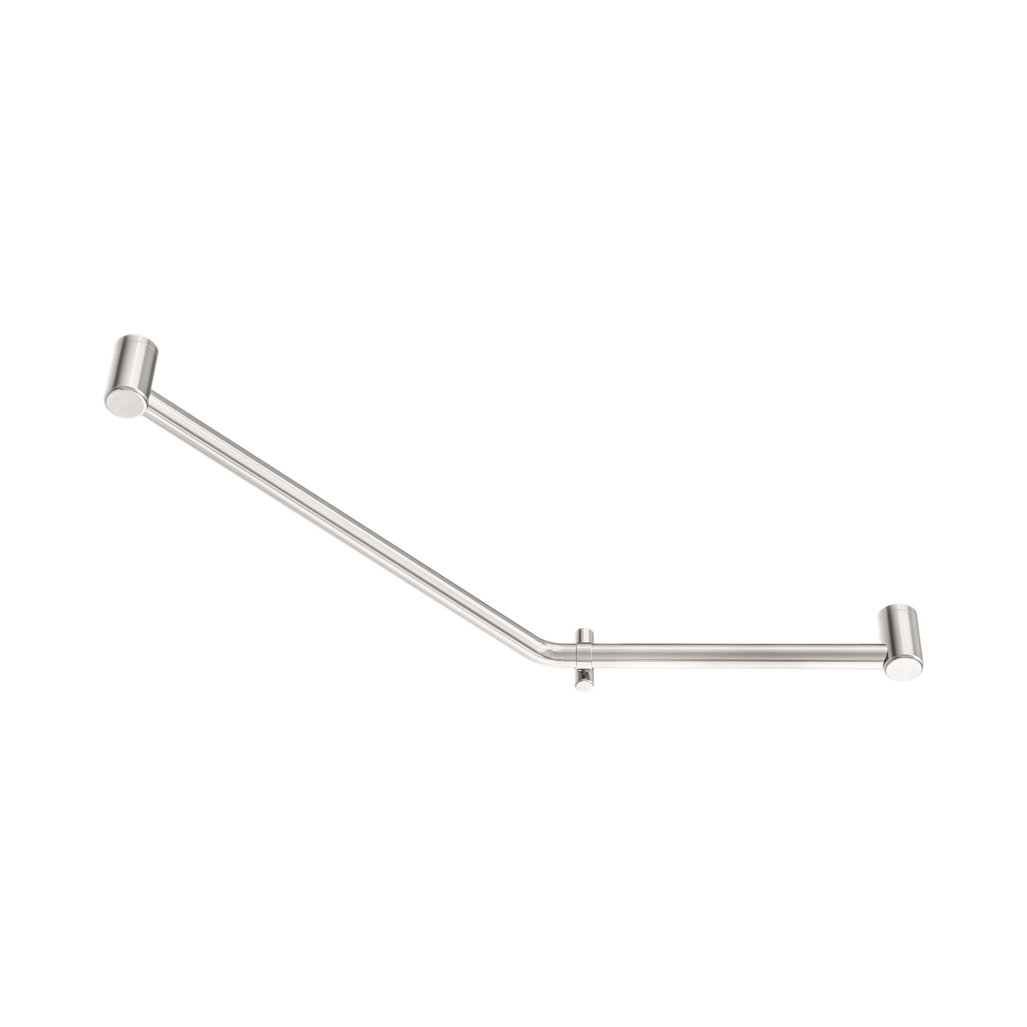 NRCR3245 DBN Mecca Care 32mm Ambulant 45 Degree Bent Tube Grab Rail 450 X650mm Brushed Nickel image 1