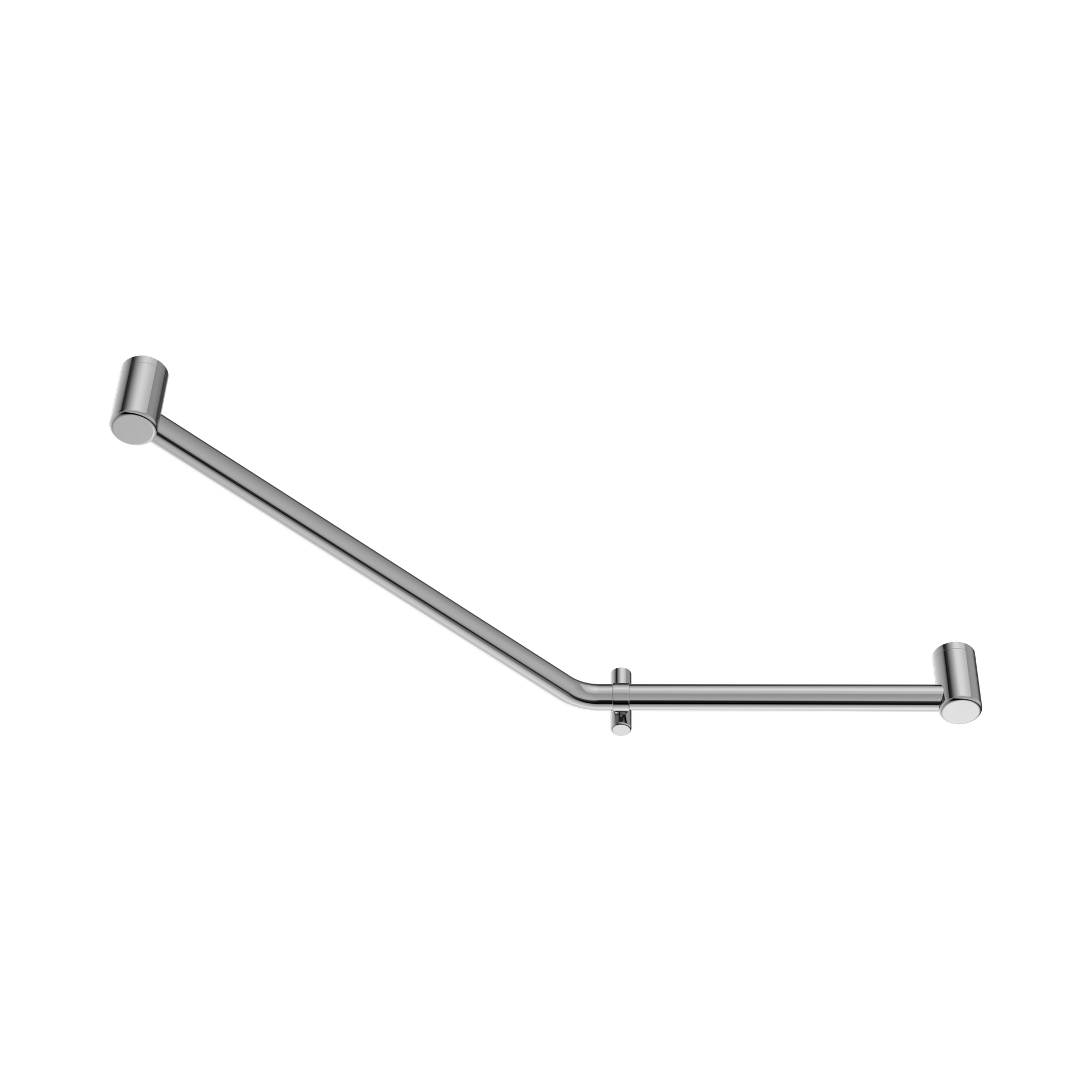 NRCR3245 DCH Mecca Care 32mm Ambulant 45 Degree Bent Tube Grab Rail 450 X650mm Chrome image 1