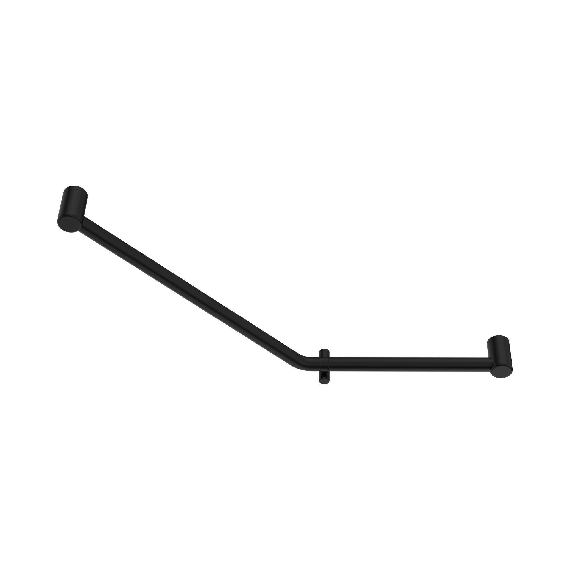 NRCR3245 DMB Mecca Care 32mm Ambulant 45 Degree Bent Tube Grab Rail 450 X650mm Matte Black image 1