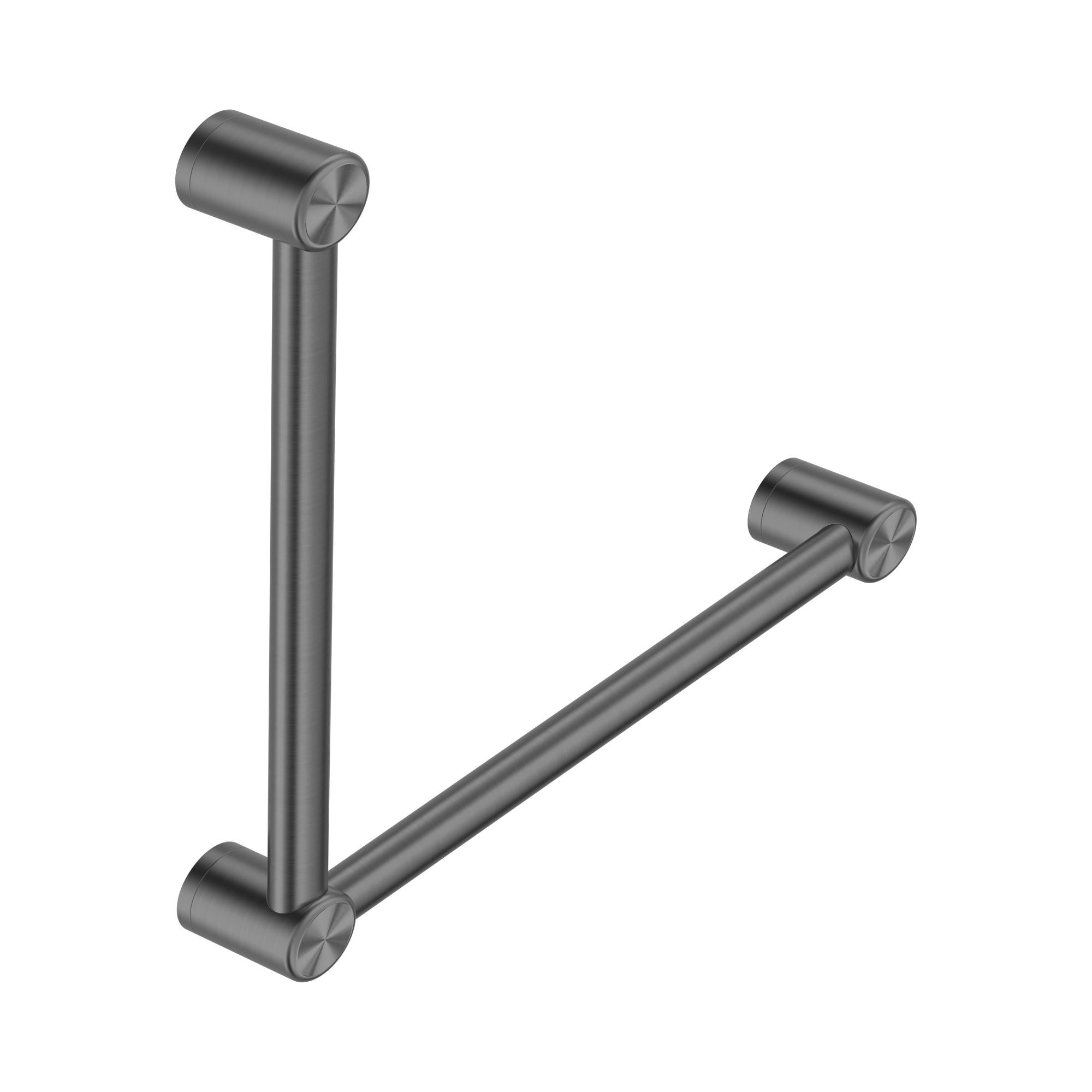 NRCR3290 AGM Mecca Care 32mm Ambulant Toilet Grab Rail 90 Degree 450 X450mm Gun Metal image 1