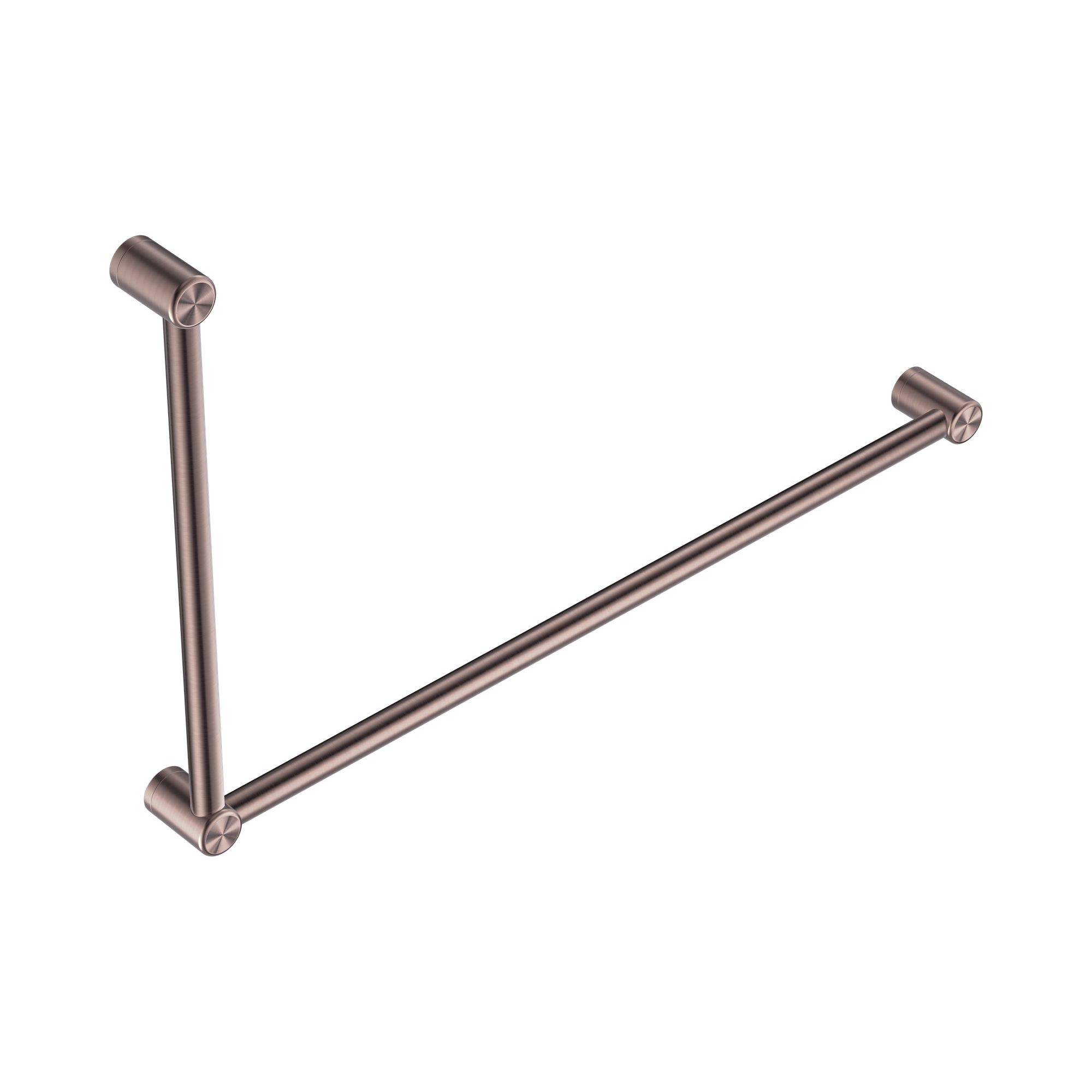 NRCR3290 BZ Mecca Care 32mm DDA Grab Rail Set 90 Degree 600 X1000mm Brushed Bronze image 1