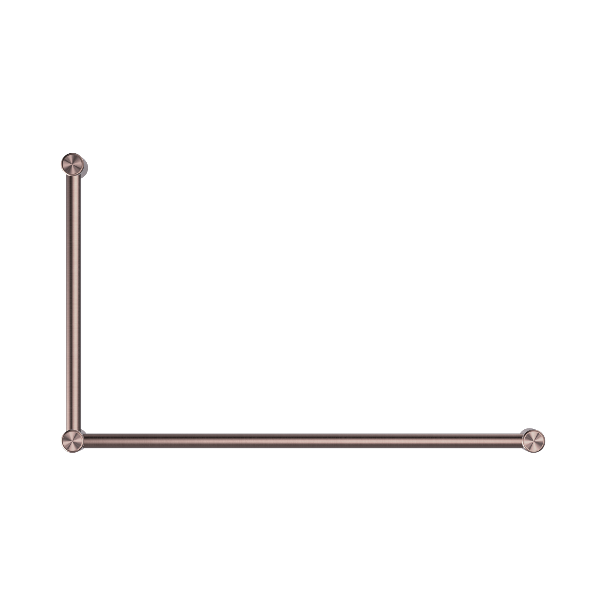 NRCR3290 BZ Mecca Care 32mm DDA Grab Rail Set 90 Degree 600 X1000mm Brushed Bronze image 2