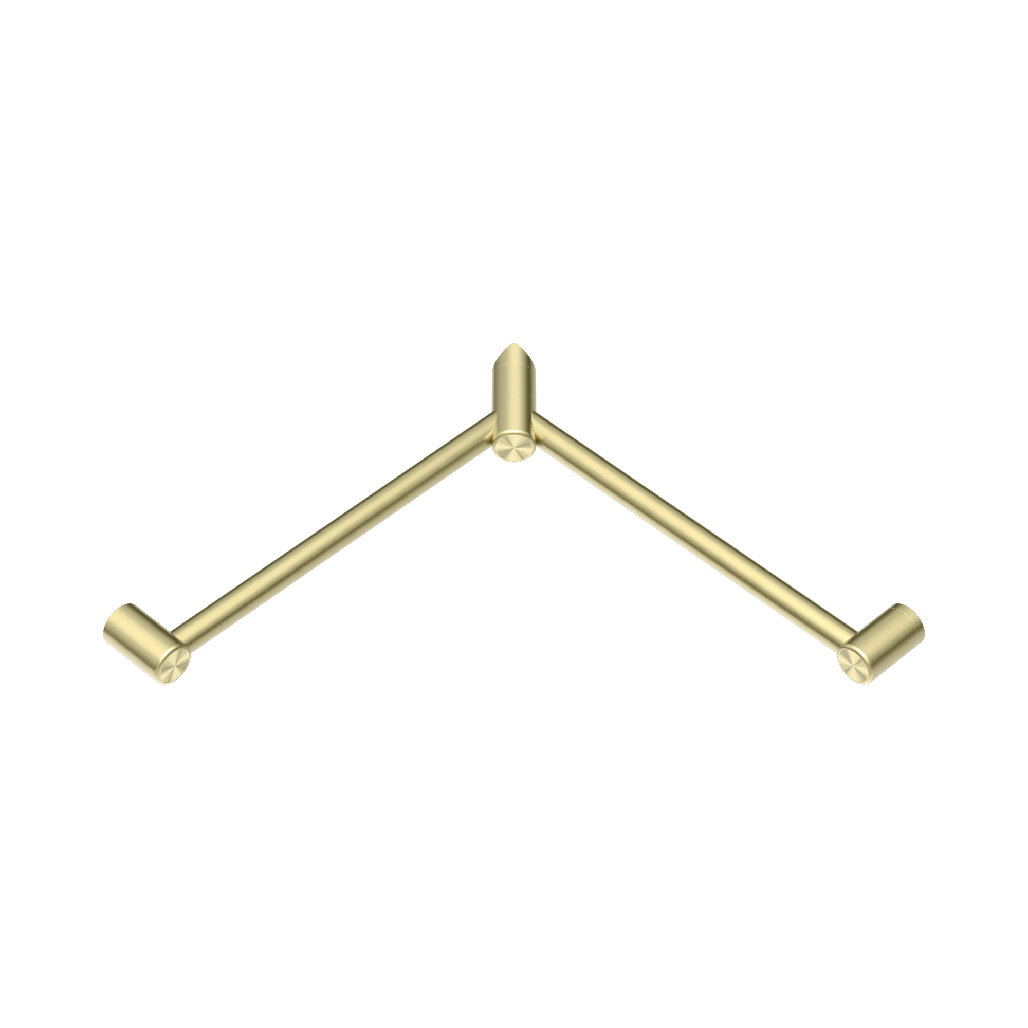 NRCR3290 WBG Mecca Care 32mm Wrap Around Corner Grab Rail 600 X600mm Brushed Gold image 1