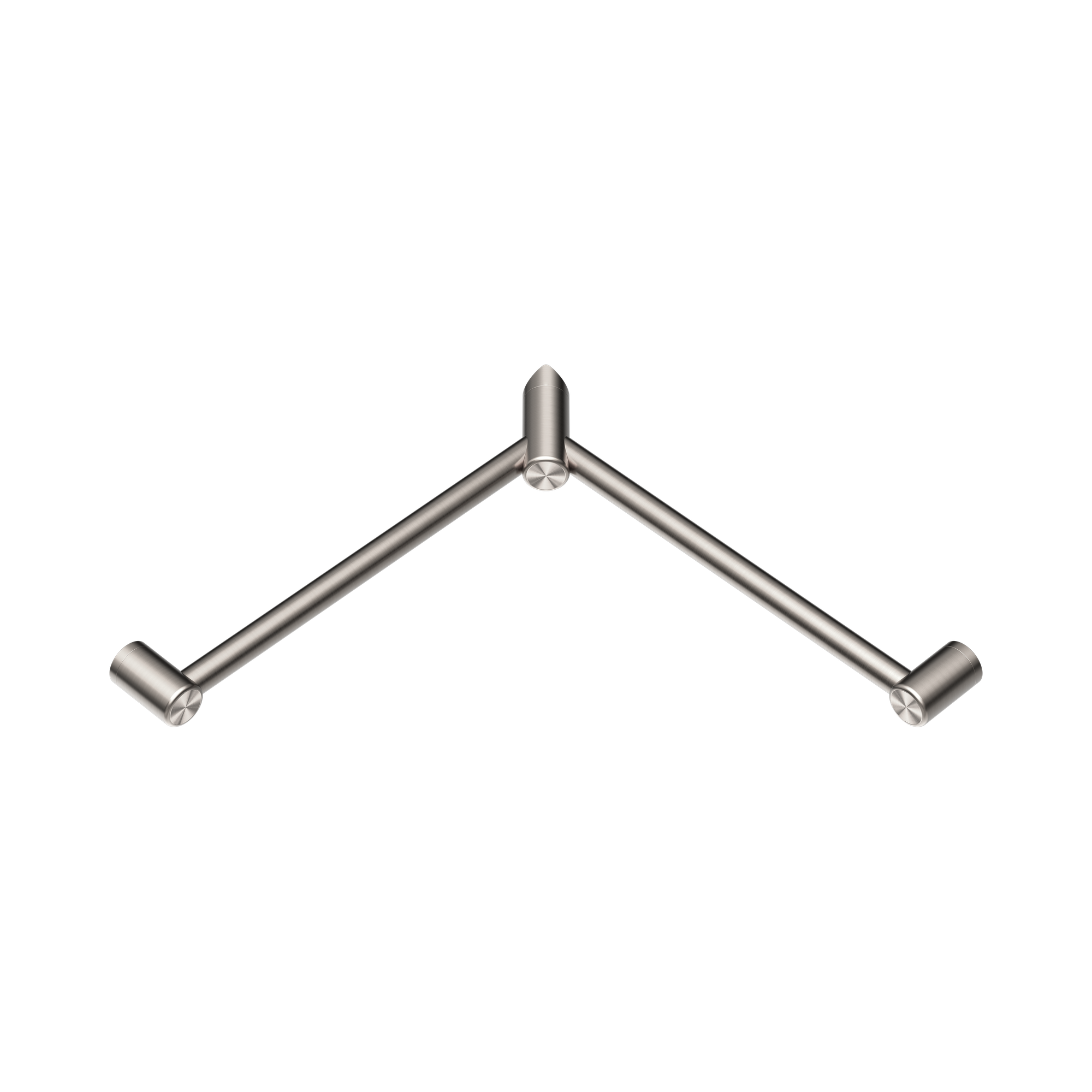 NRCR3290 WBN Mecca Care 32mm Wrap Around Corner Grab Rail 600 X600mm Brushed Nickel image 1
