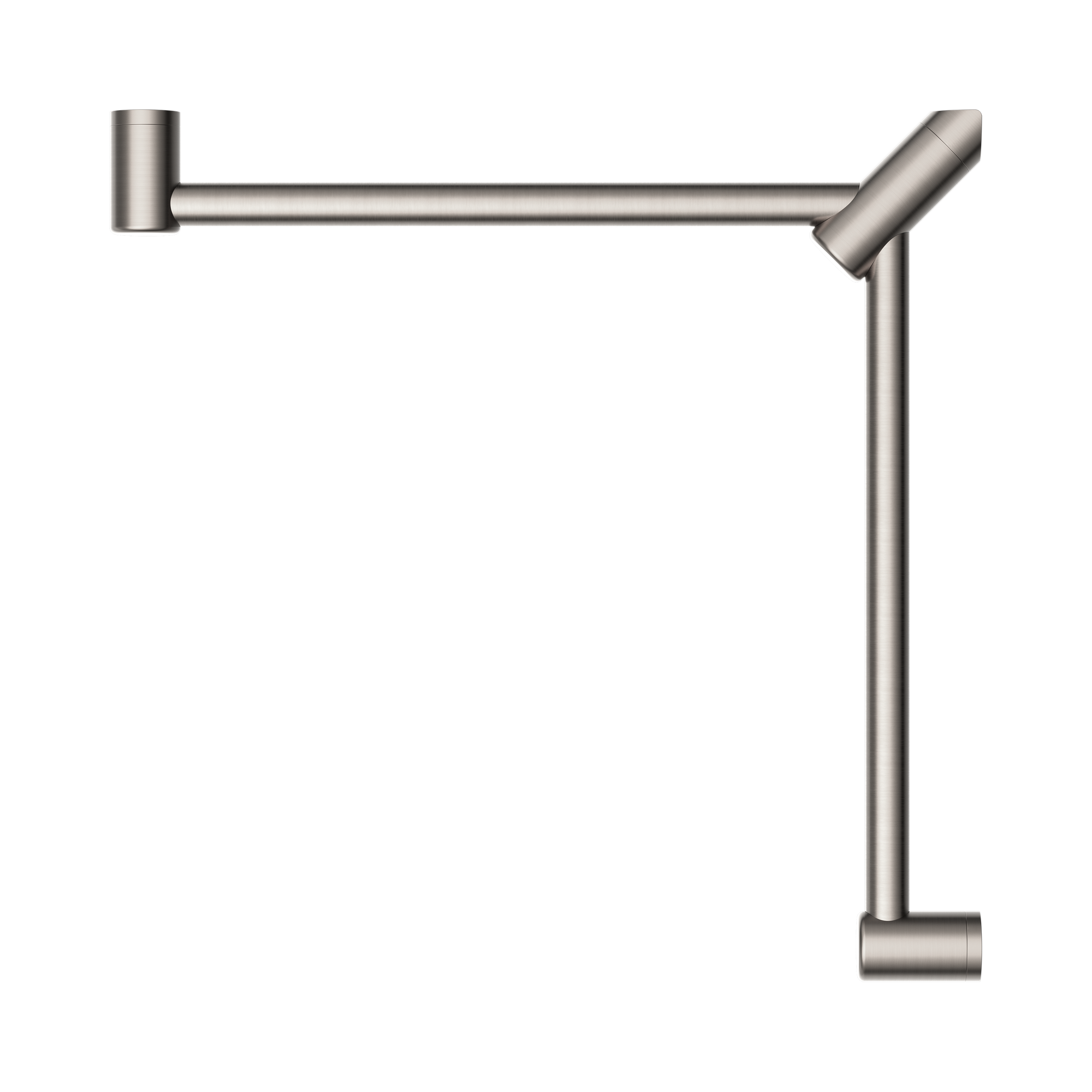 NRCR3290 WBN Mecca Care 32mm Wrap Around Corner Grab Rail 600 X600mm Brushed Nickel image 2