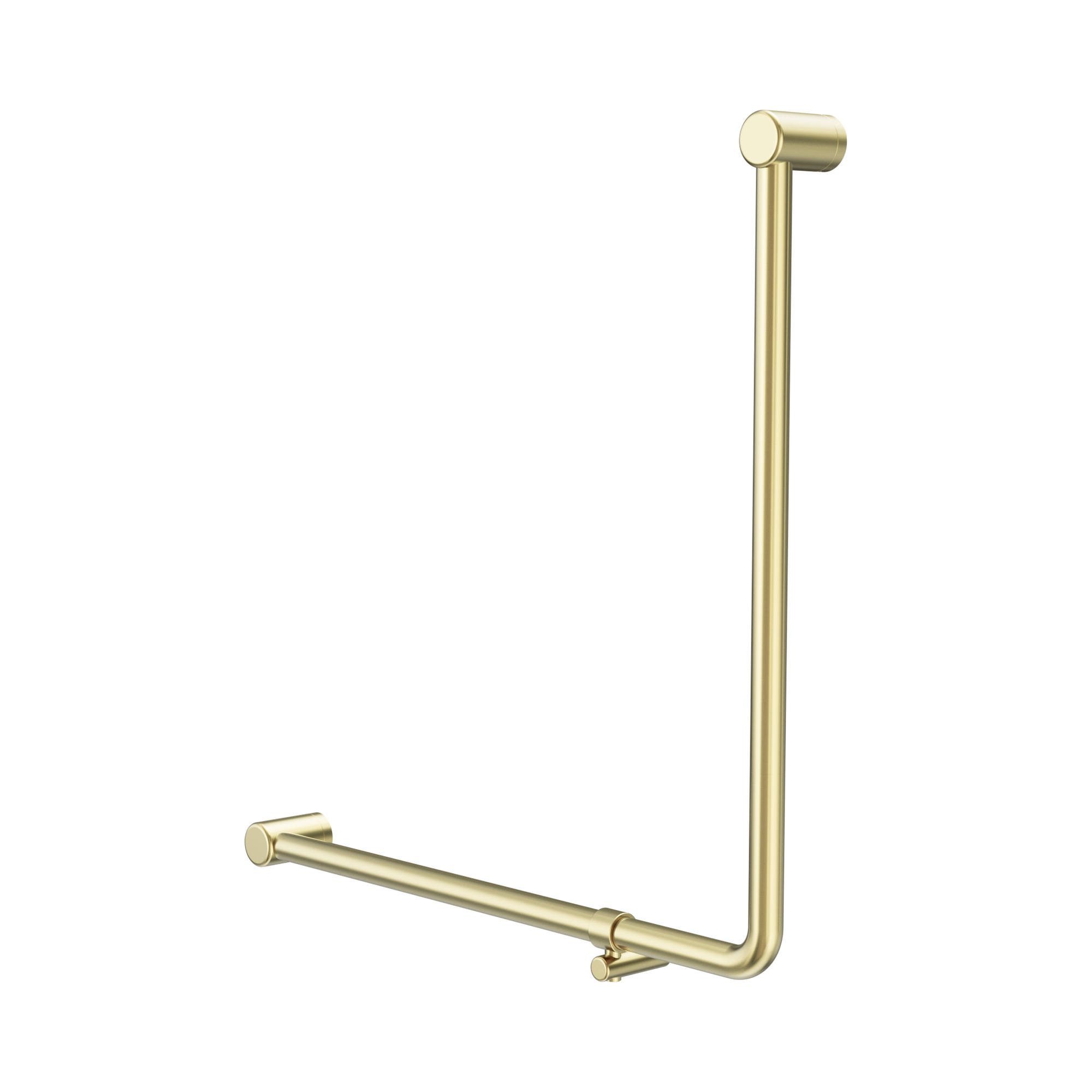 NRCR3290b BG Mecca Care 32mm 90 Degree Bent Tube Grab Rail 750 X750mm Brushed Gold image 1