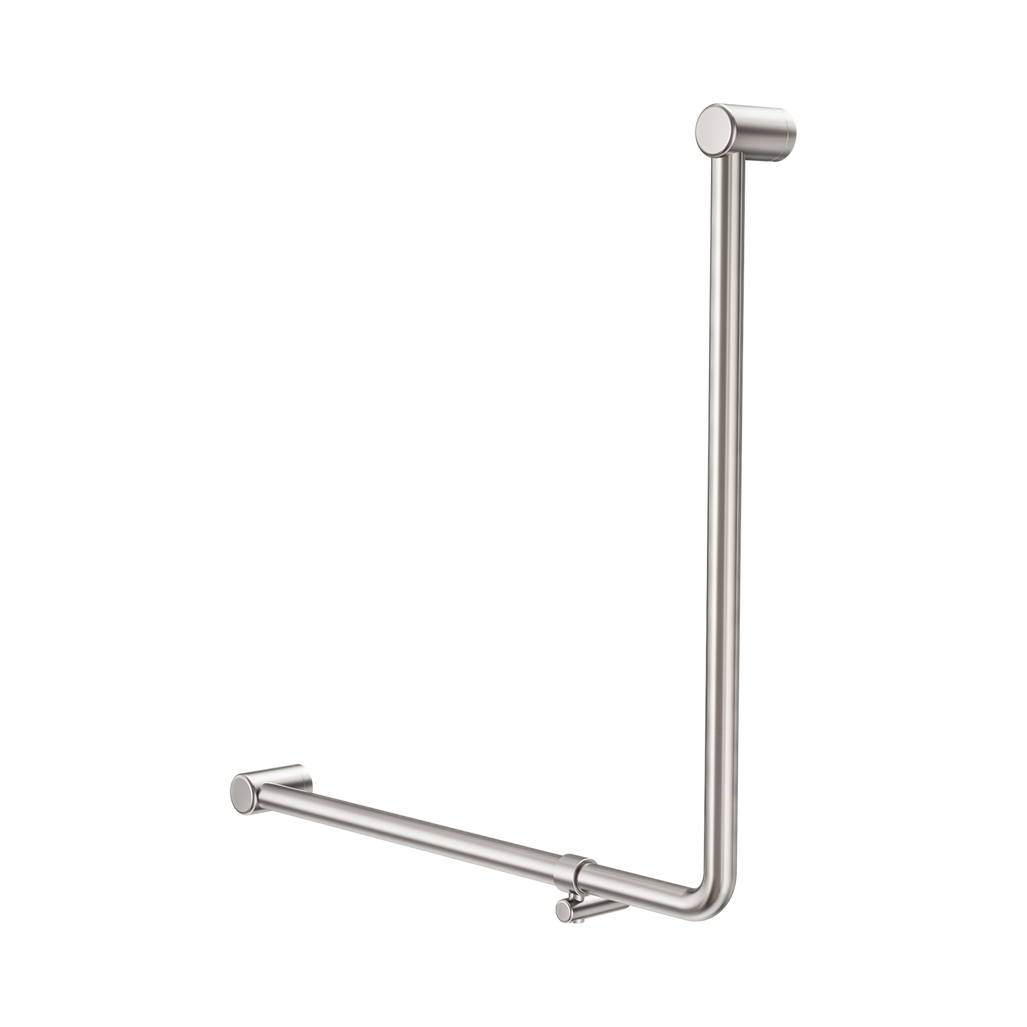 NRCR3290b BN Mecca Care 32mm 90 Degree Bent Tube Grab Rail 750 X750mm Brushed Nickel image 1