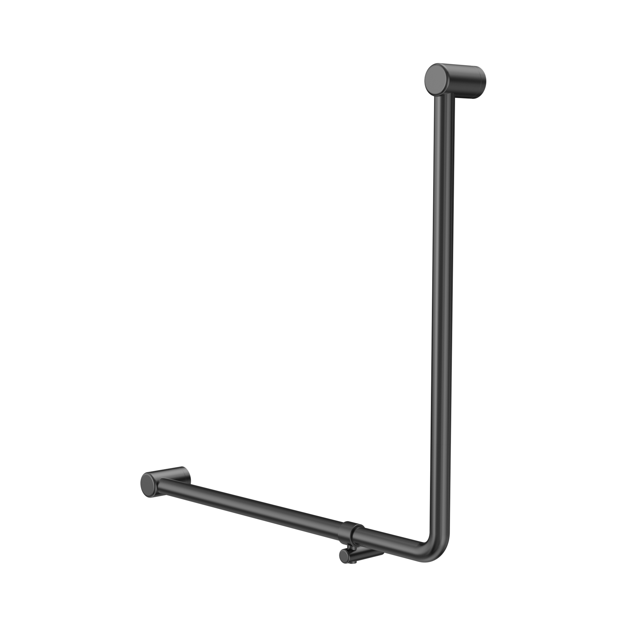 NRCR3290b GM Mecca Care 32mm 90 Degree Bent Tube Grab Rail 750 X750mm Gun Metal image 1