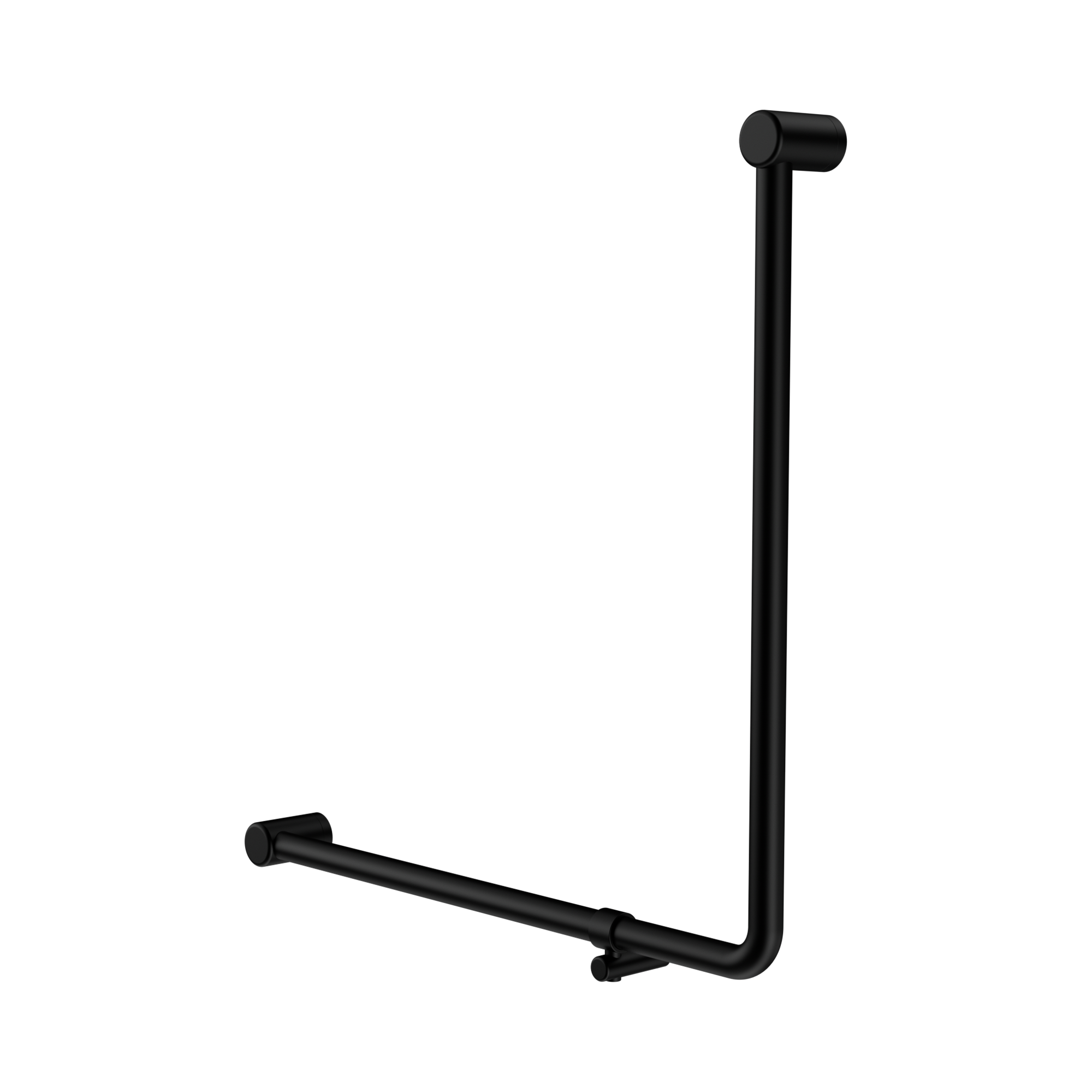 NRCR3290b MB Mecca Care 32mm 90 Degree Bent Tube Grab Rail 750 X750mm Matte Black image 1