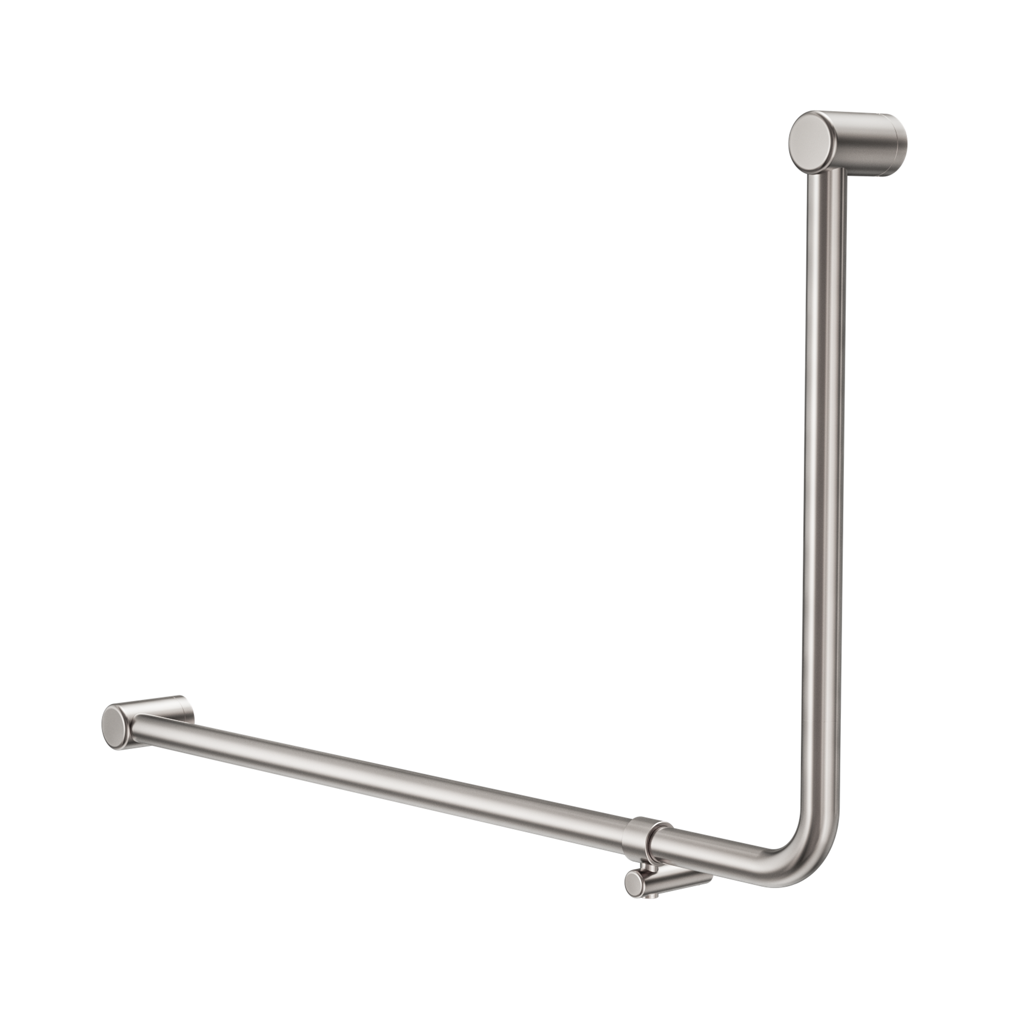 NRCR3290e BN Mecca Care 32mm DDA 90 Degree Bent Tube Grab Rail 600 X1000mm Brushed Nickel image 1