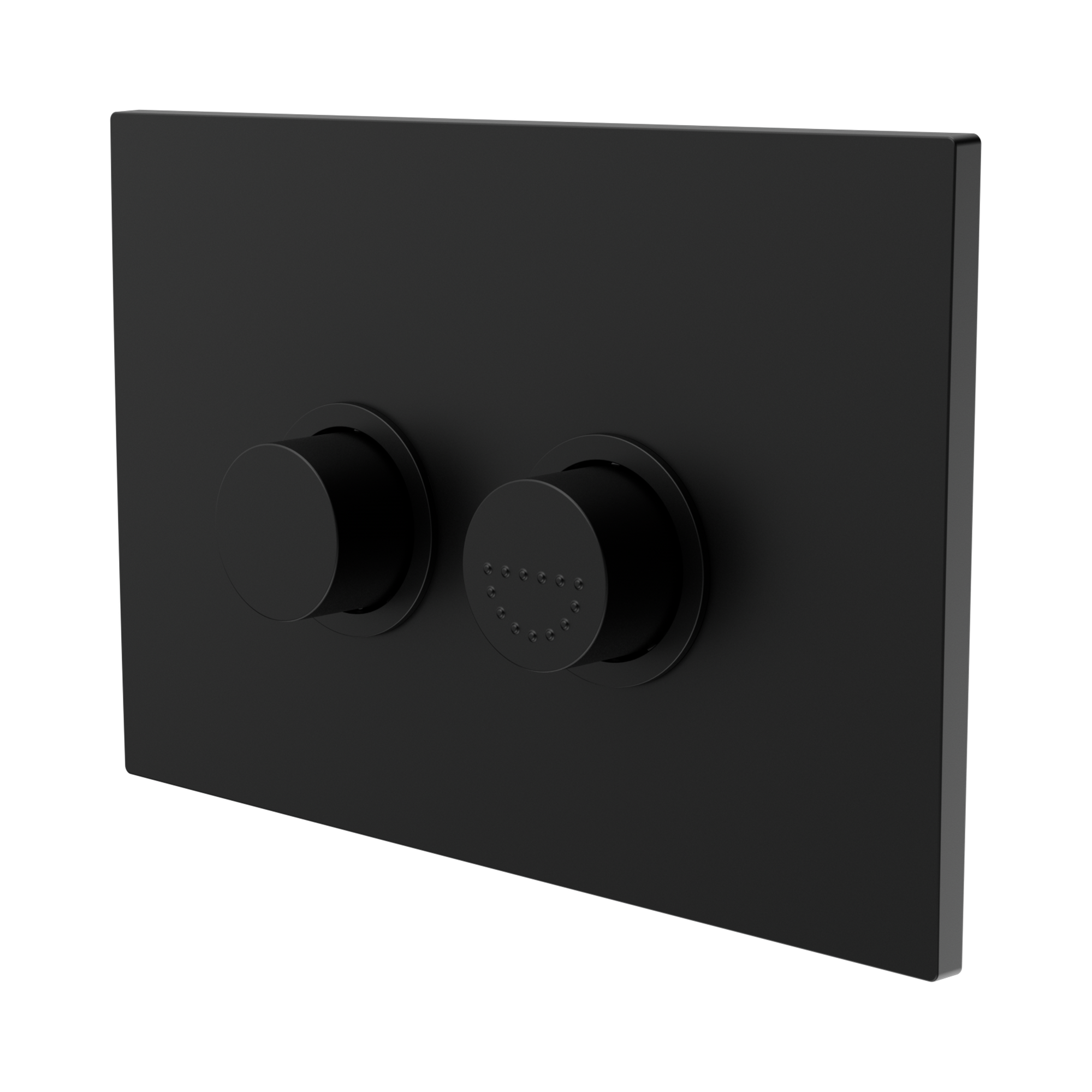 NRCRPL002 MB Mecca Care Raised Disabled Care Pneumatic Flush Buttons Plate DDA Compliant Matte Black image 1