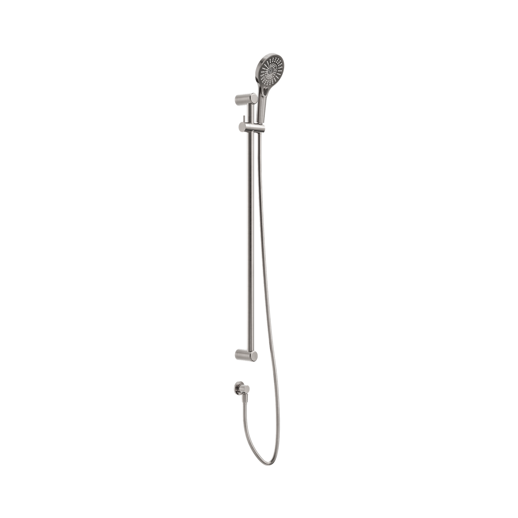 NRCS004 BN Mecca Care 25mm Grab Rail And Adjustable Shower Rail Set 900mm Brushed Nickel image 1