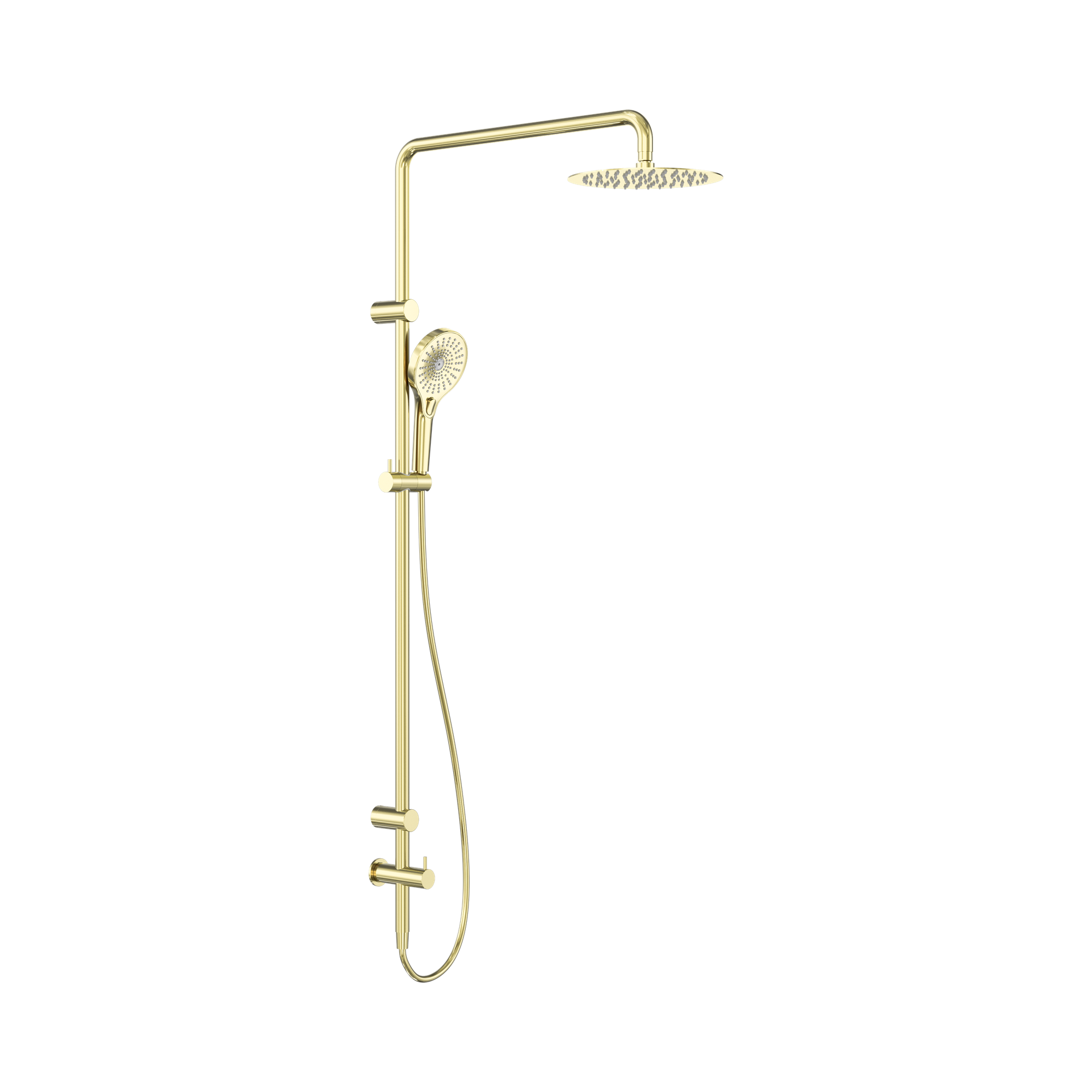 NRCS007 BG Mecca Care 25mm Grab Rail 900mm Twin Shower Set Brushed Gold image 1