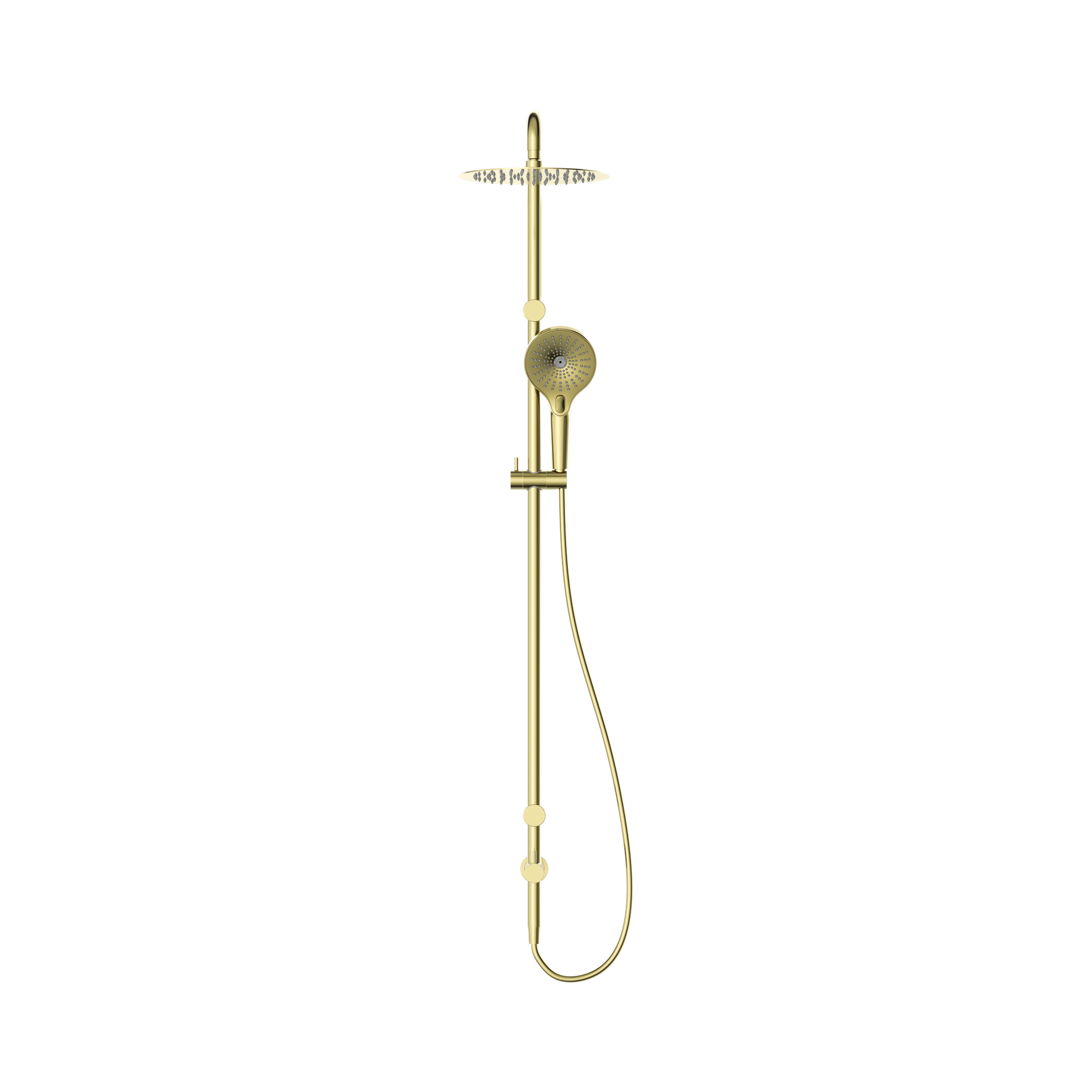 NRCS007 BG Mecca Care 25mm Grab Rail 900mm Twin Shower Set Brushed Gold image 2