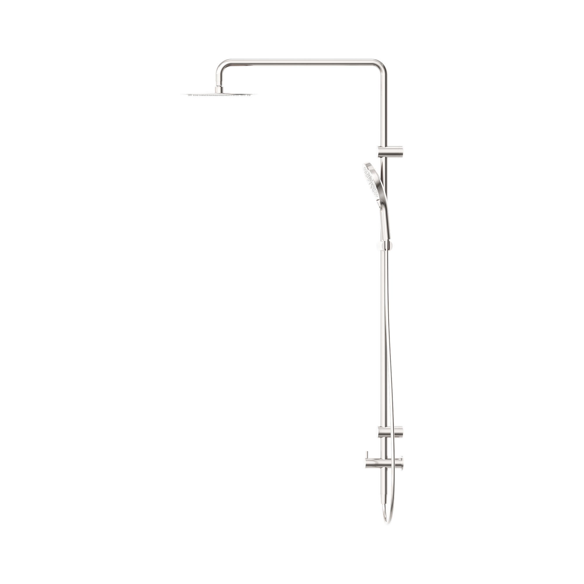 NRCS007 BN Mecca Care 25mm Grab Rail 900mm Twin Shower Set Brushed Nickel image 3
