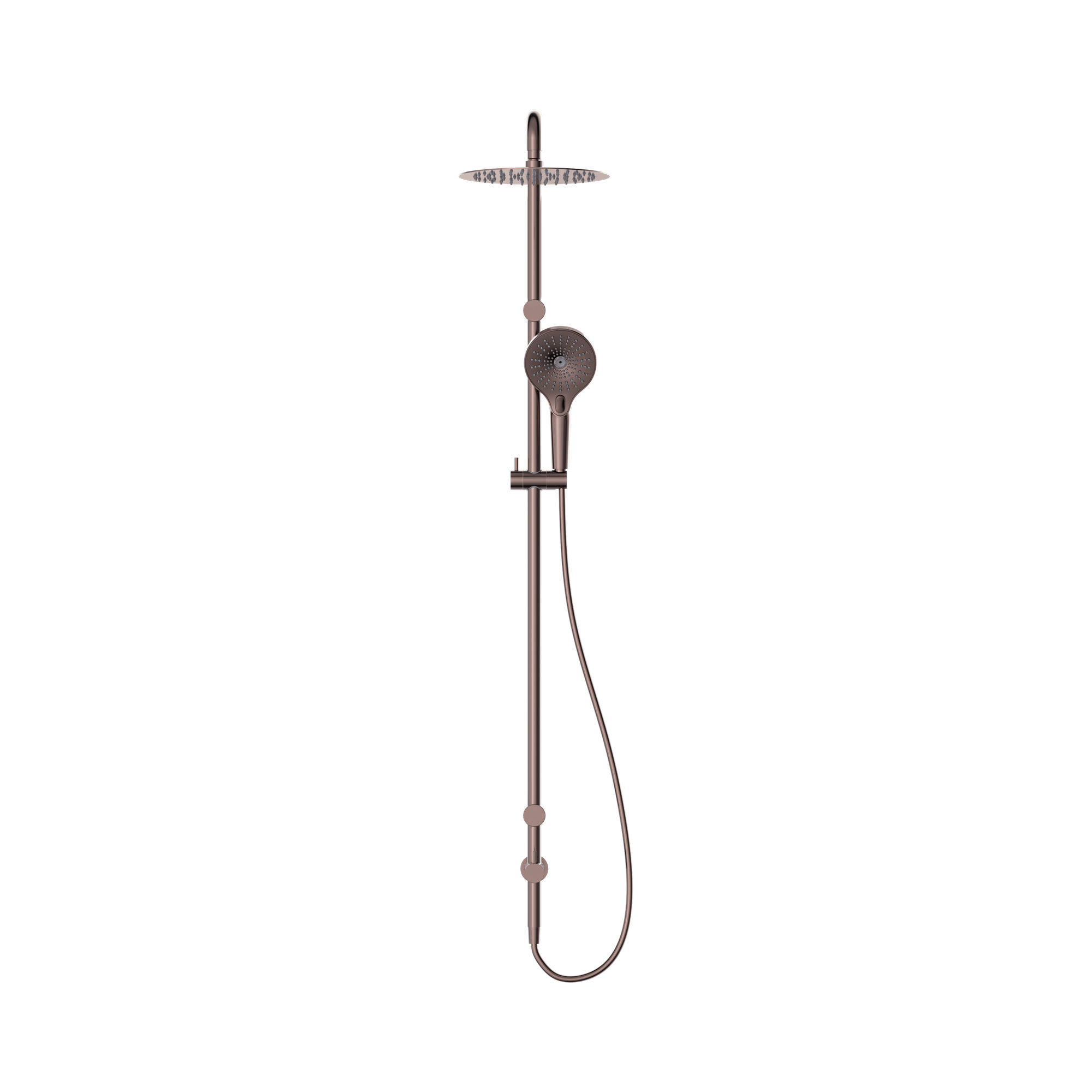 NRCS007 BZ Mecca Care 25mm Grab Rail 900mm Twin Shower Set Brushed Bronze image 2