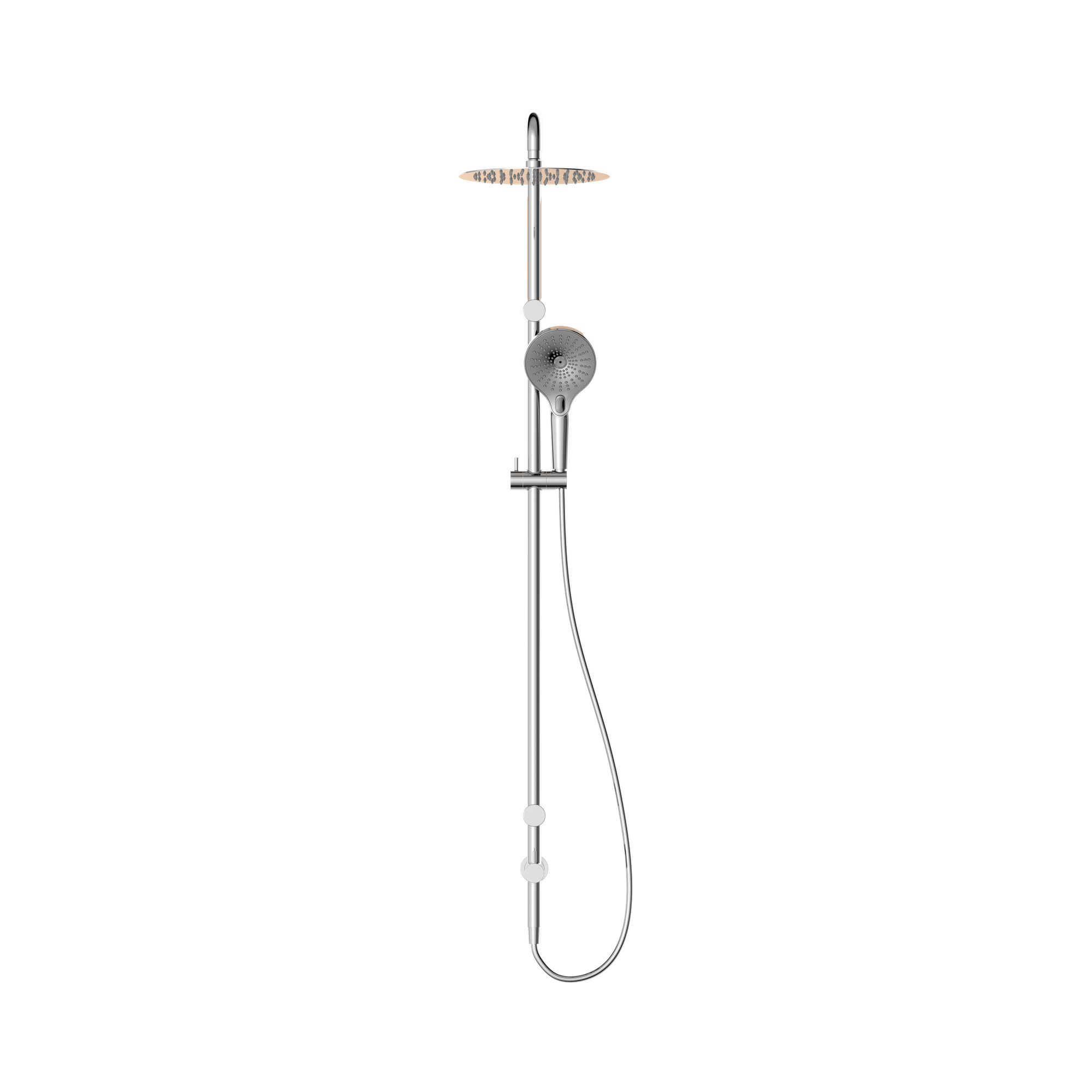 NRCS007 CH Mecca Care 25mm Grab Rail 900mm Twin Shower Set Chrome image 2