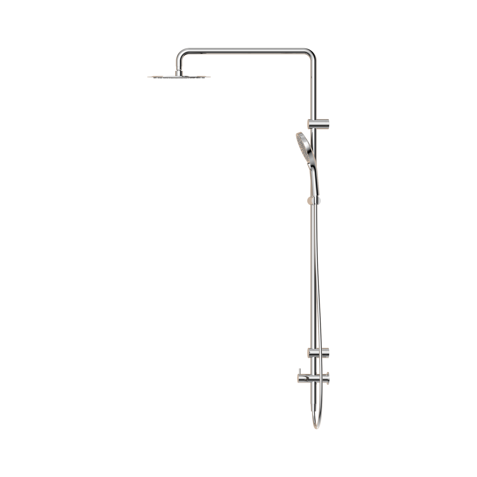 NRCS007 CH Mecca Care 25mm Grab Rail 900mm Twin Shower Set Chrome image 3