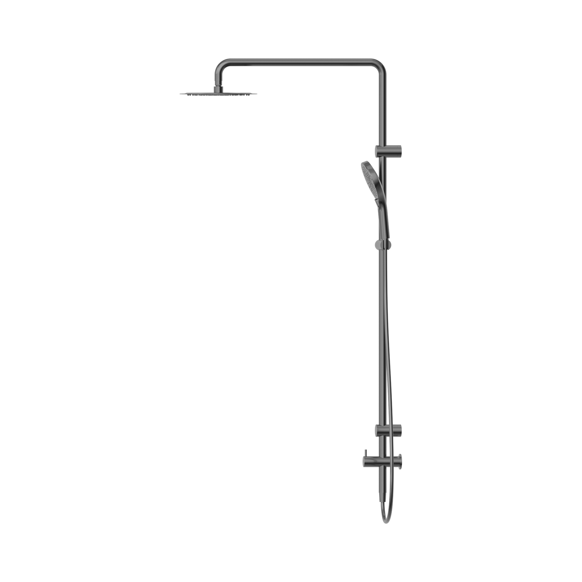 NRCS007 GM Mecca Care 25mm Grab Rail 900mm Twin Shower Set Gun Metal image 2