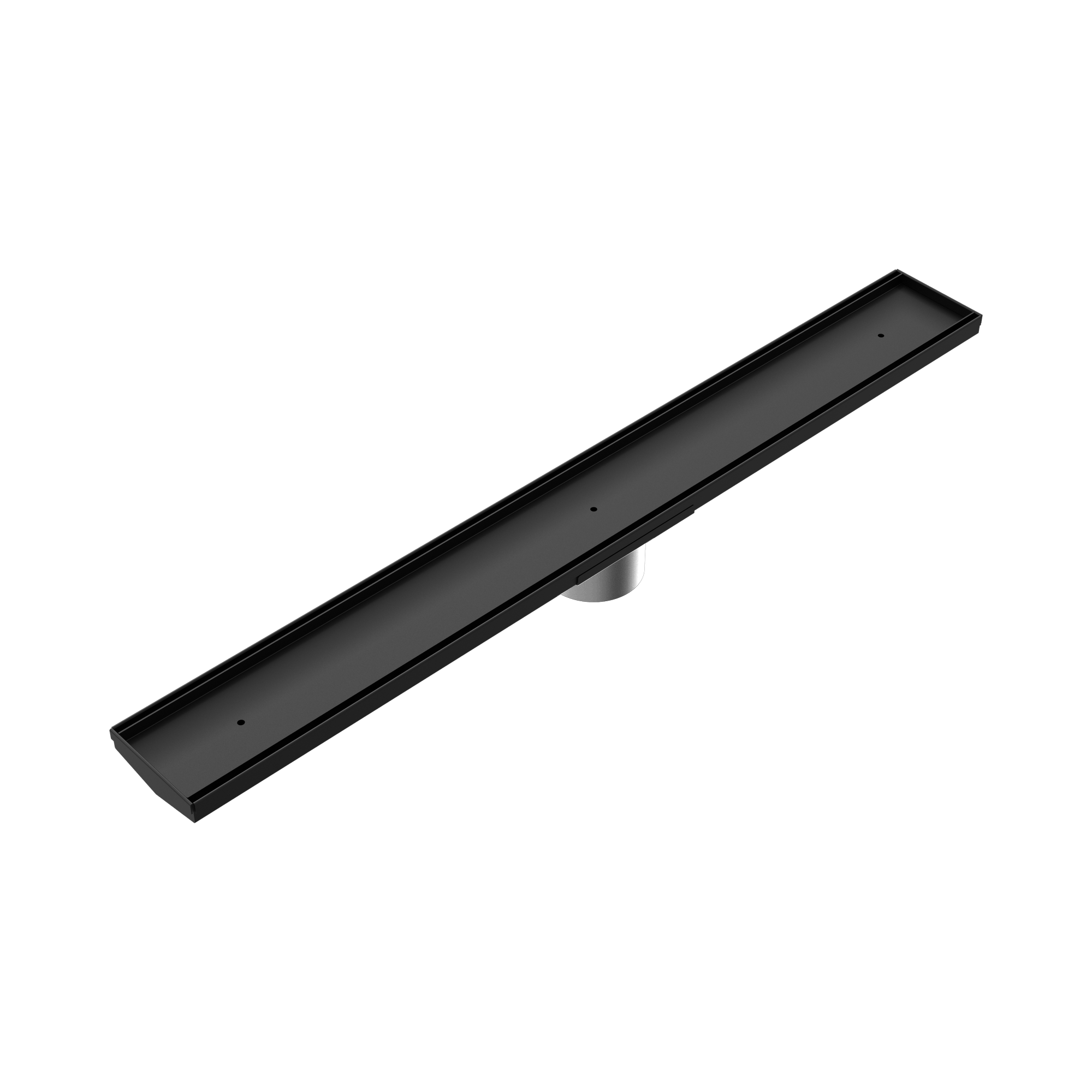 NRFG001 HSMB Tile Insert V Channel Floor Grate 89mm Outlet With Hole Saw Matte Black image 1