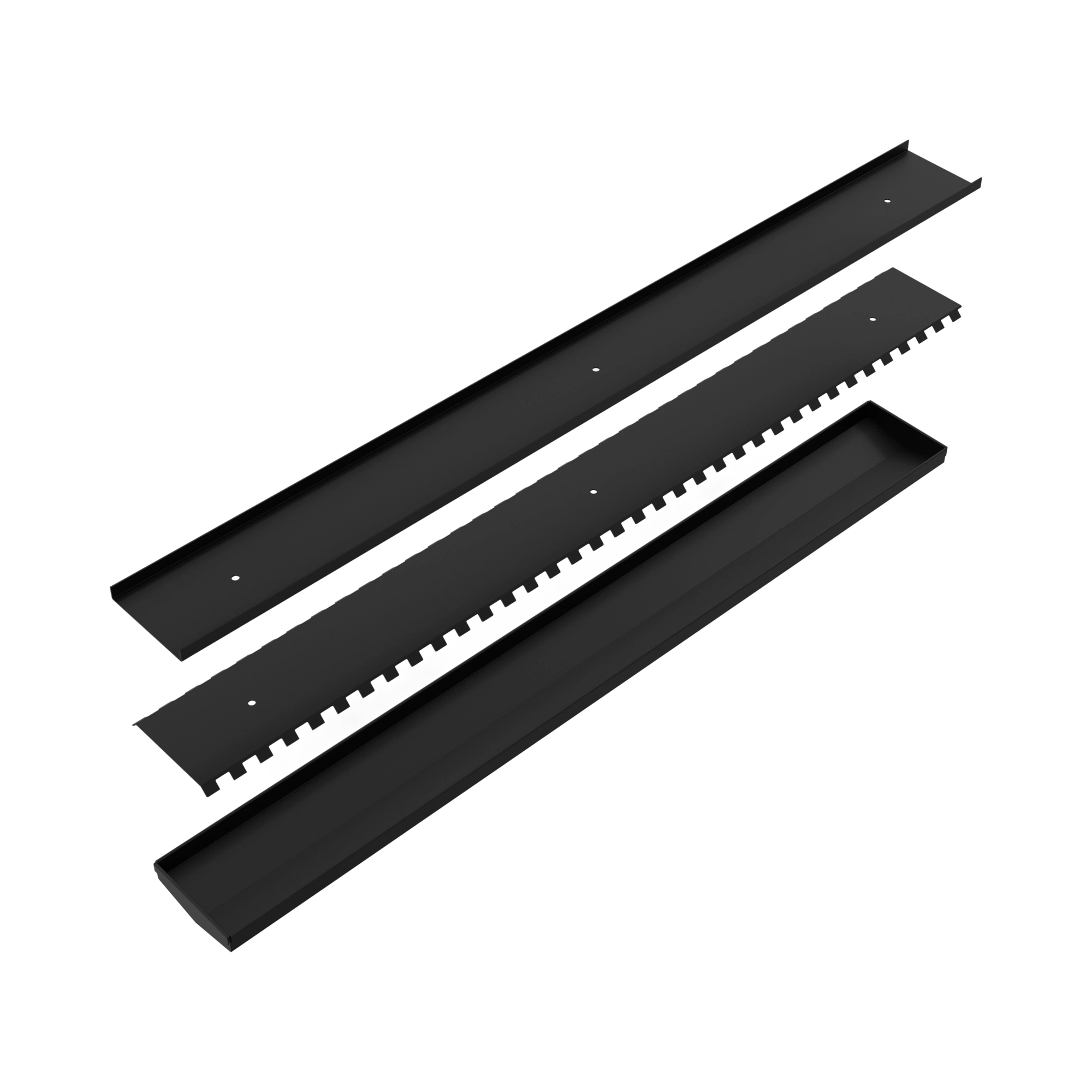 NRFG001 MB Tile Insert V Channel Floor Grate 80mm 89mm Outlet Without Outlet And Hole Saw Matte Black image 4