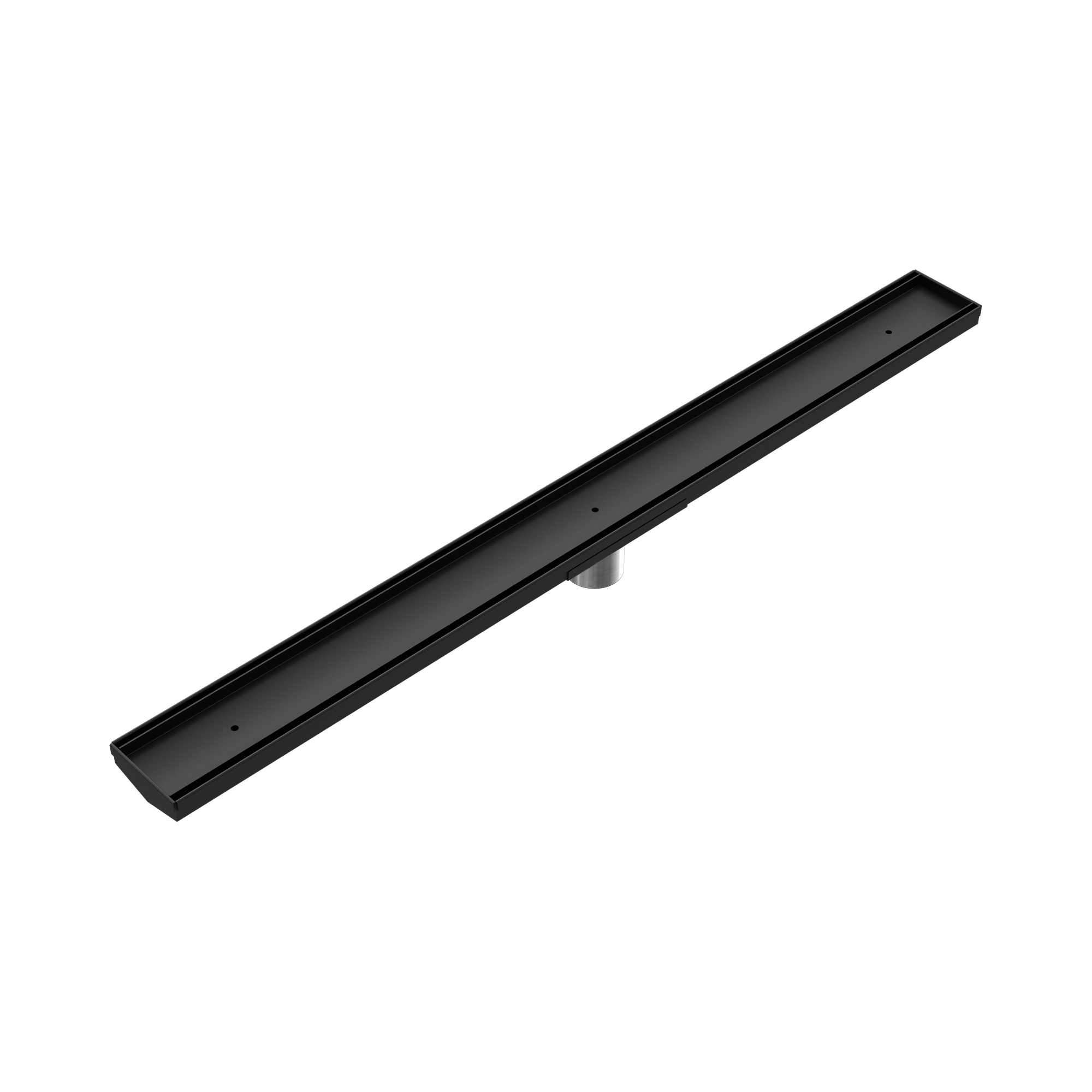 NRFG002 HSMB Tile Insert V Channel Floor Grate 50mm Outlet With Hole Saw Matte Black image 1