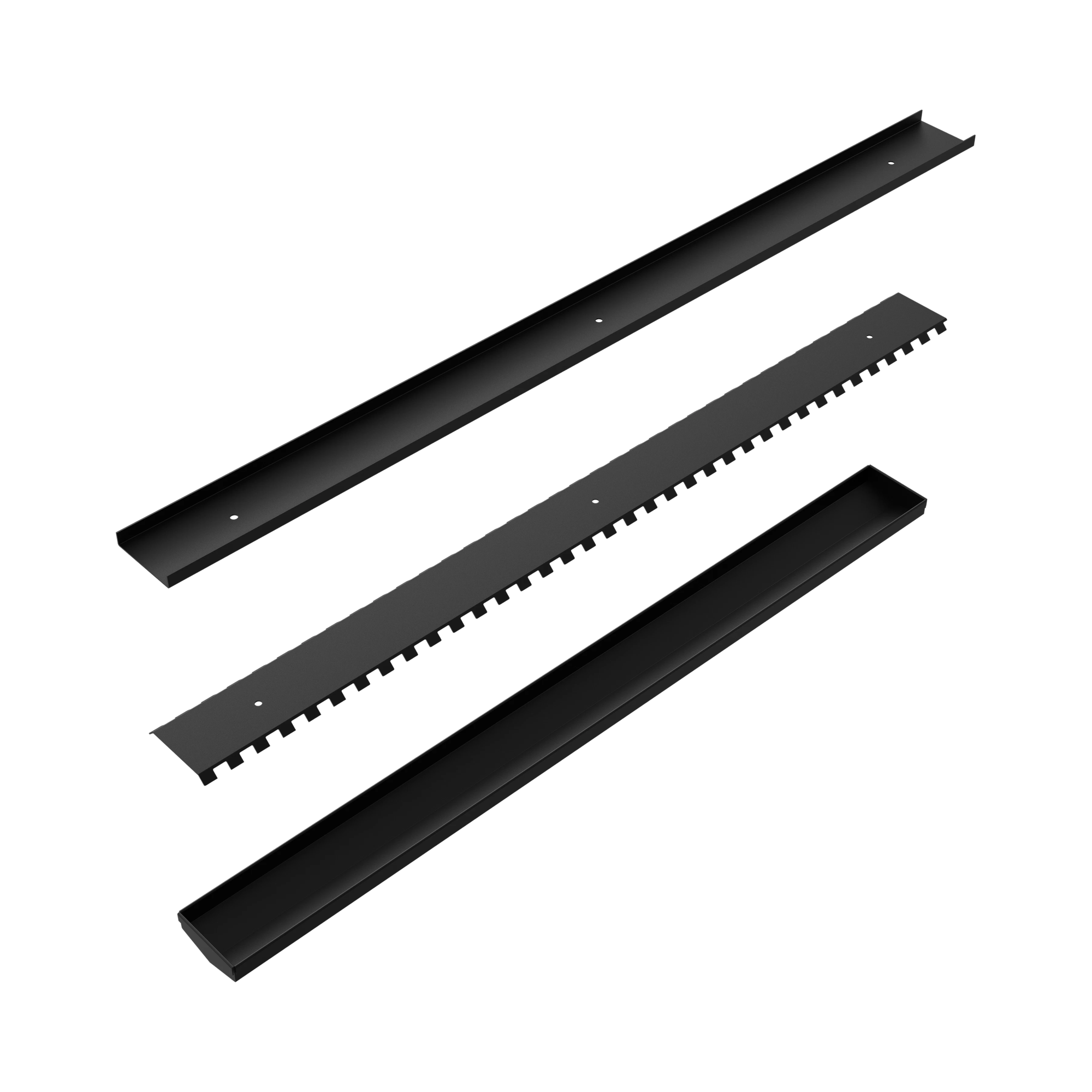 NRFG002 MB Tile Insert V Channel Floor Grate 50mm Outlet Without Outlet And Hole Saw Matte Black image 4