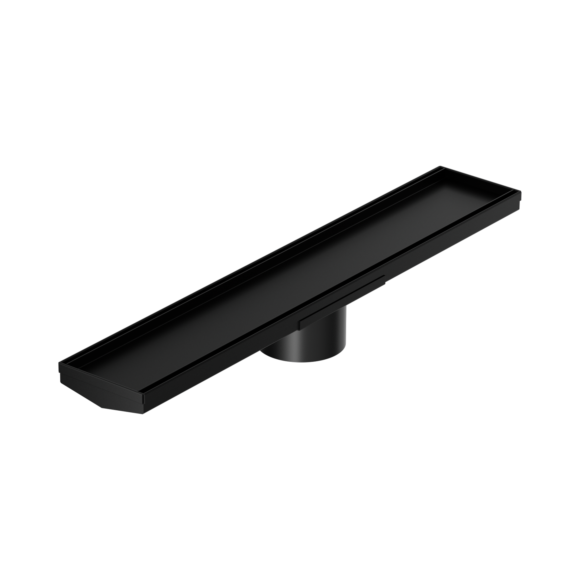 NRFG004 HSMB Tile Insert V Channel 600mm Floor Grate 89mm Outlet With Hole Saw Matte Black image 1