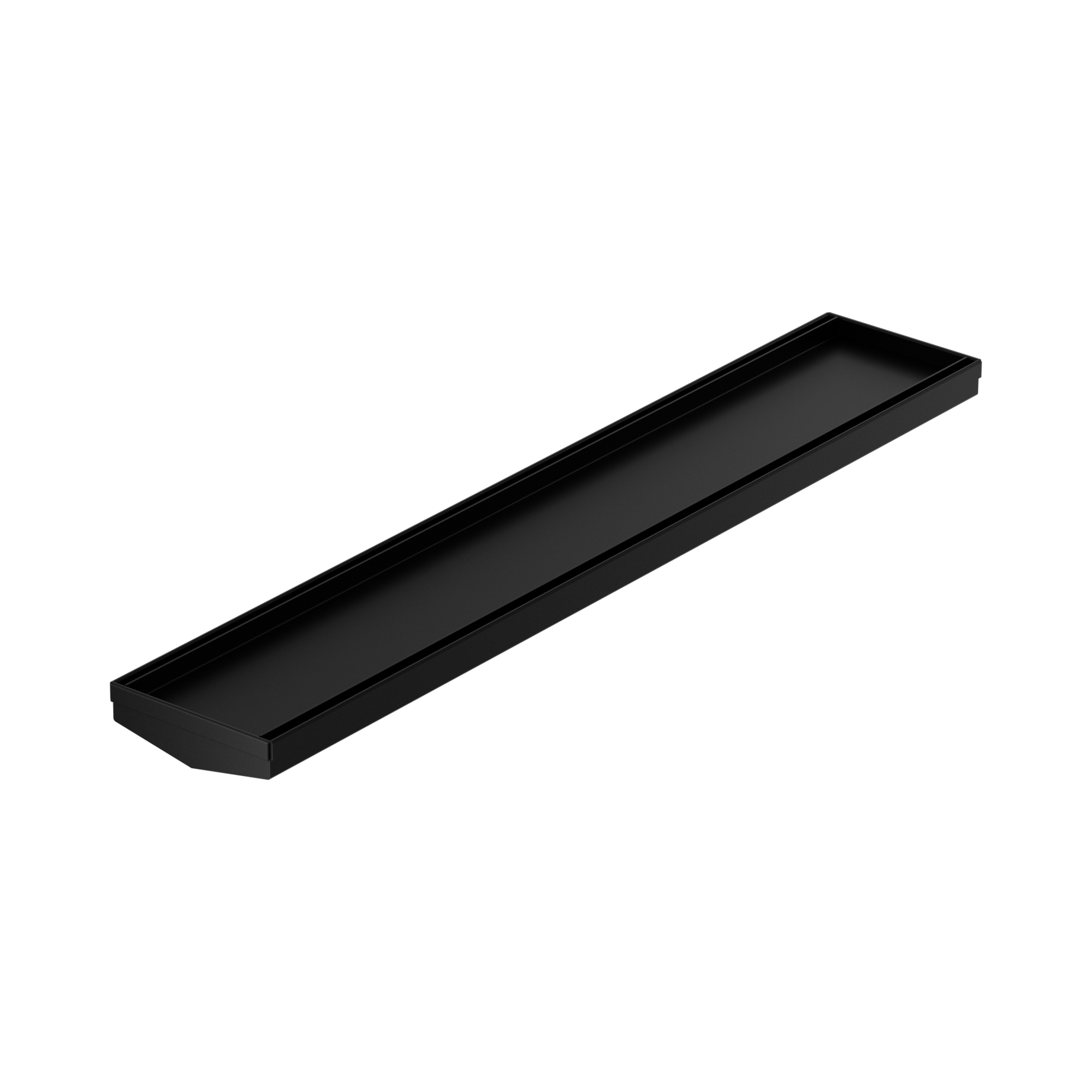 NRFG004 MB Tile Insert V Channel 600mm Floor Grate 80mm 89mm Outlet Without Outlet And Hole Saw Matte Black image 1