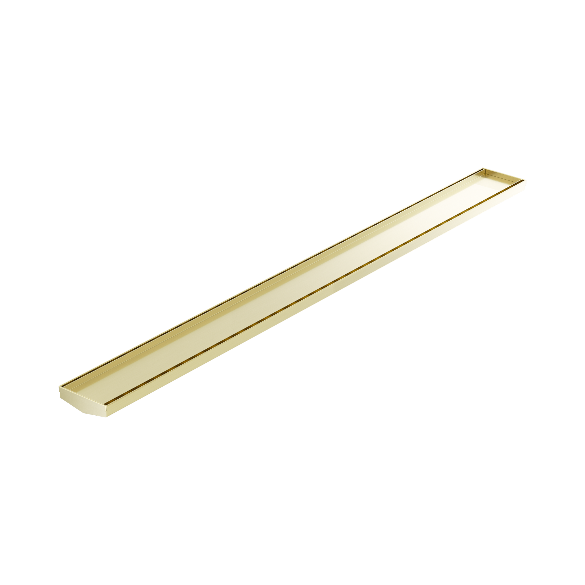 NRFG005 BG Tile Insert V Channel 1200mm Floor Grate 80mm 89mm Outlet Without Outlet And Hole Saw Brushed Gold image 1