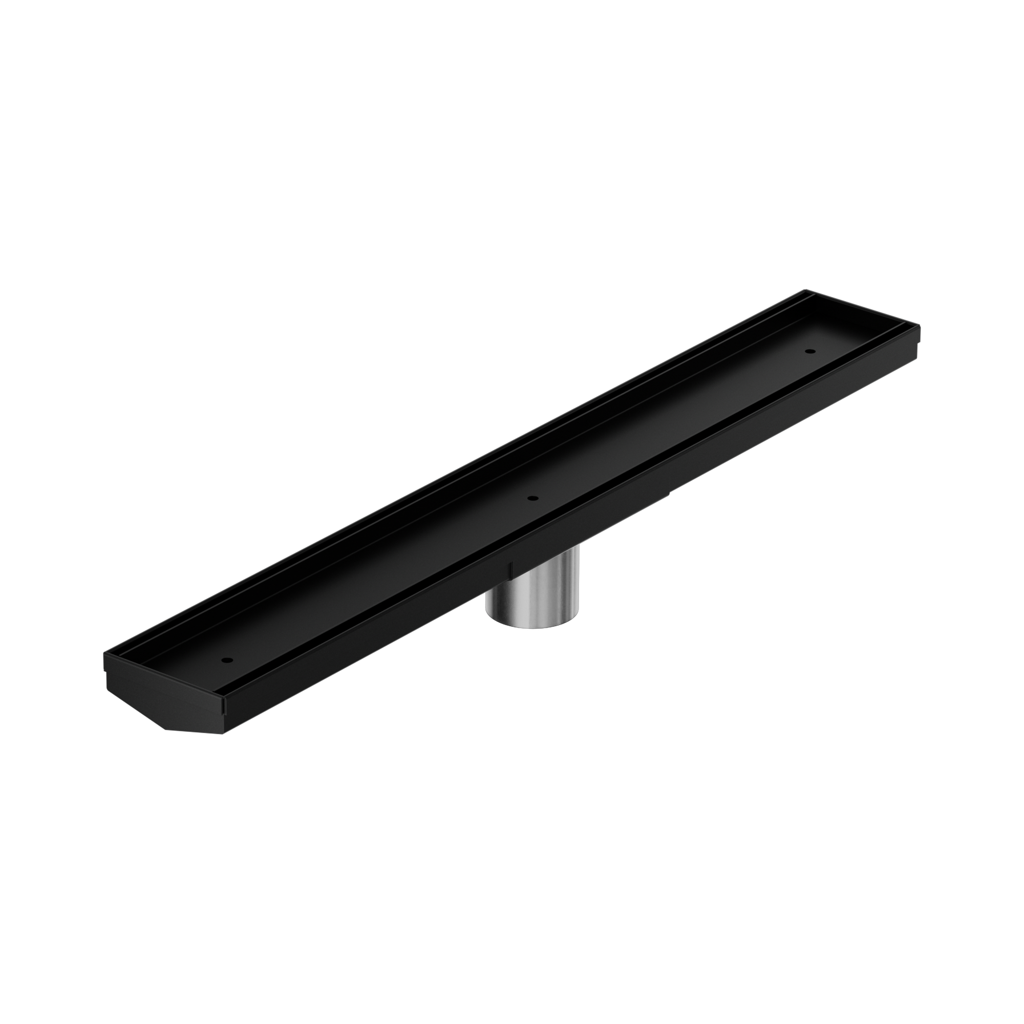 NRFG006 HSMB Tile Insert V Channel 600mm Floor Grate 50mm Outlet With Hole Saw Matte Black image 1