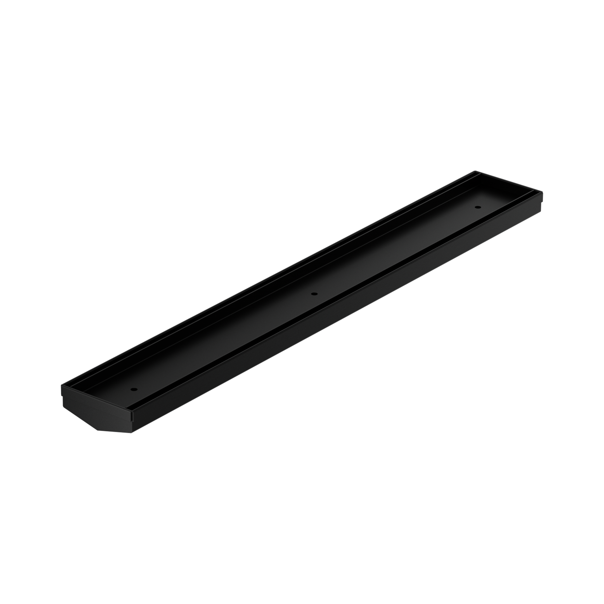 NRFG006 MB Tile Insert V Channel 600mm Floor Grate 50mm Outlet Without Outlet And Hole Saw Matte Black image 1