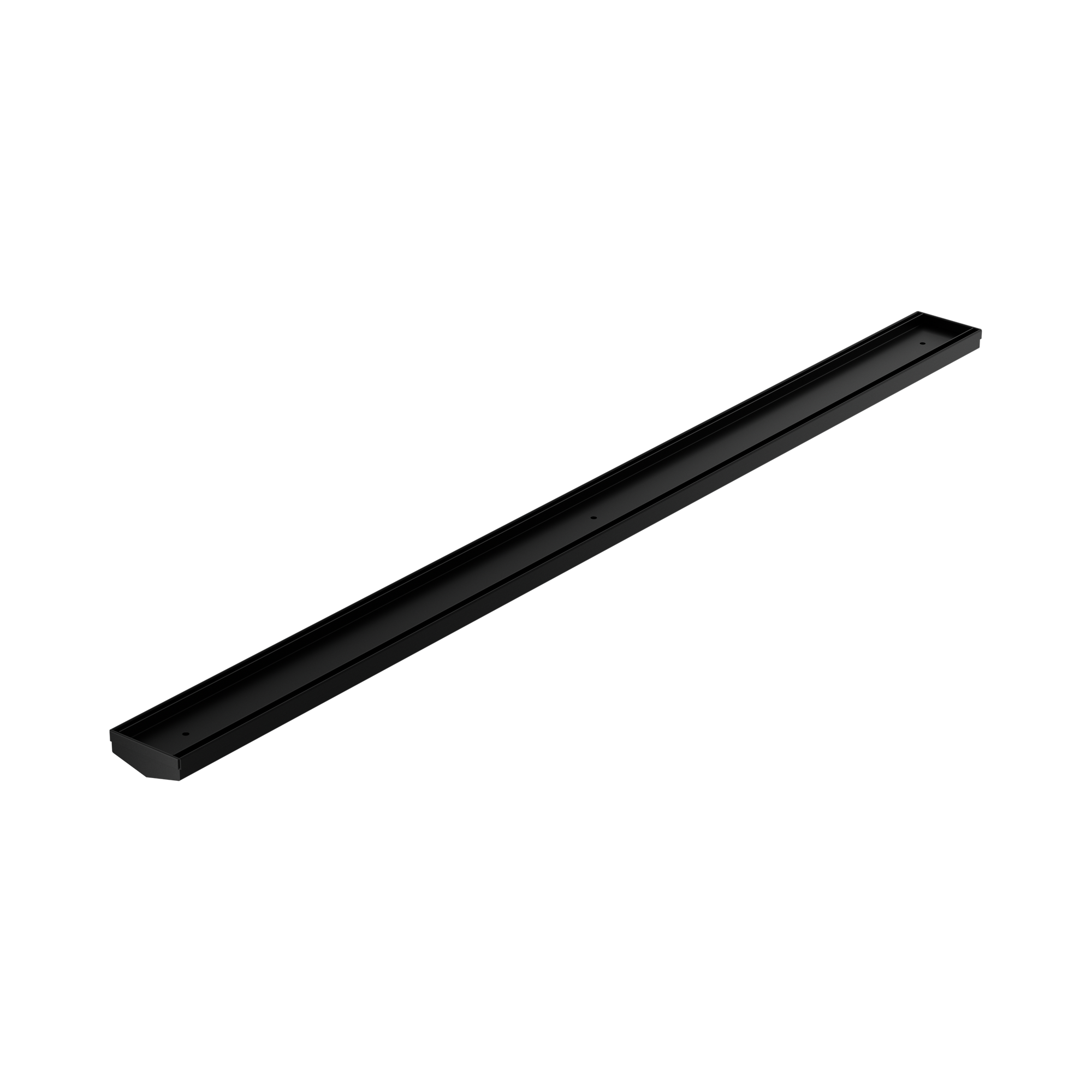 NRFG007 MB Tile Insert V Channel 1200mm Floor Grate 50mm Outlet Without Outlet And Hole Saw Matte Black image 1