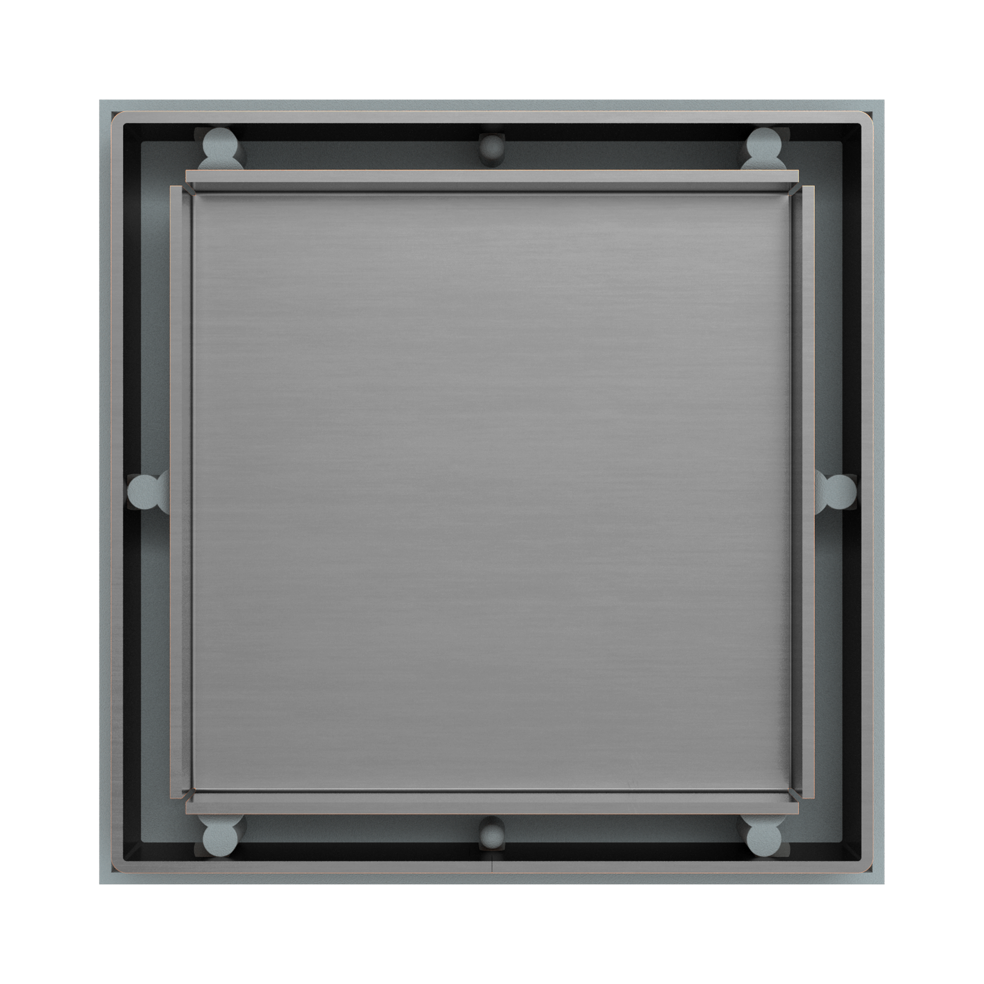 NRFW001 GM Tile Insert Floor Waste 50mm Outlet Gun Metal image 2