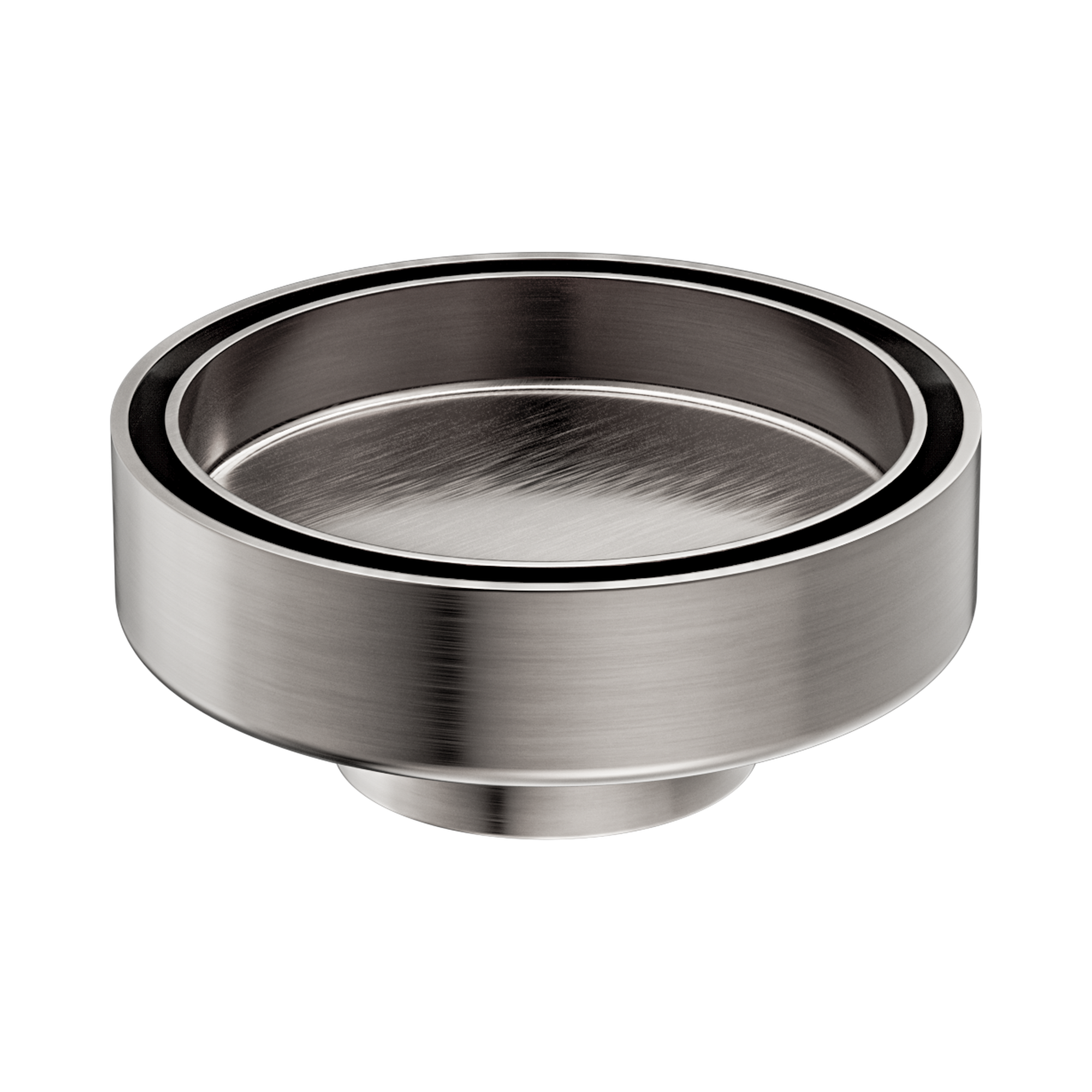 NRFW003 BN 100mm Round Tile Insert Floor Waste 50mm Outlet Brushed Nickel image 1