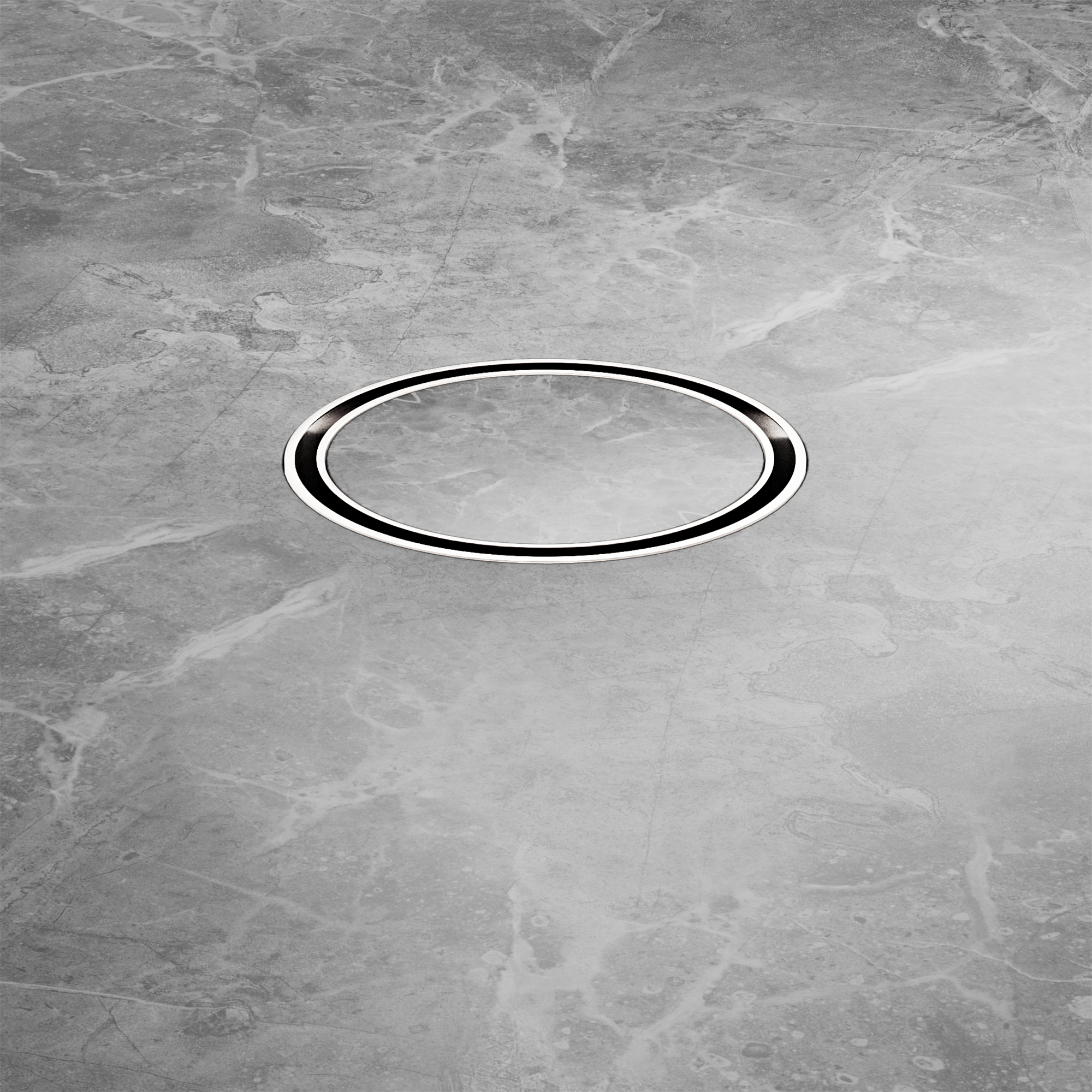 NRFW003 BN 100mm Round Tile Insert Floor Waste 50mm Outlet Brushed Nickel image 4